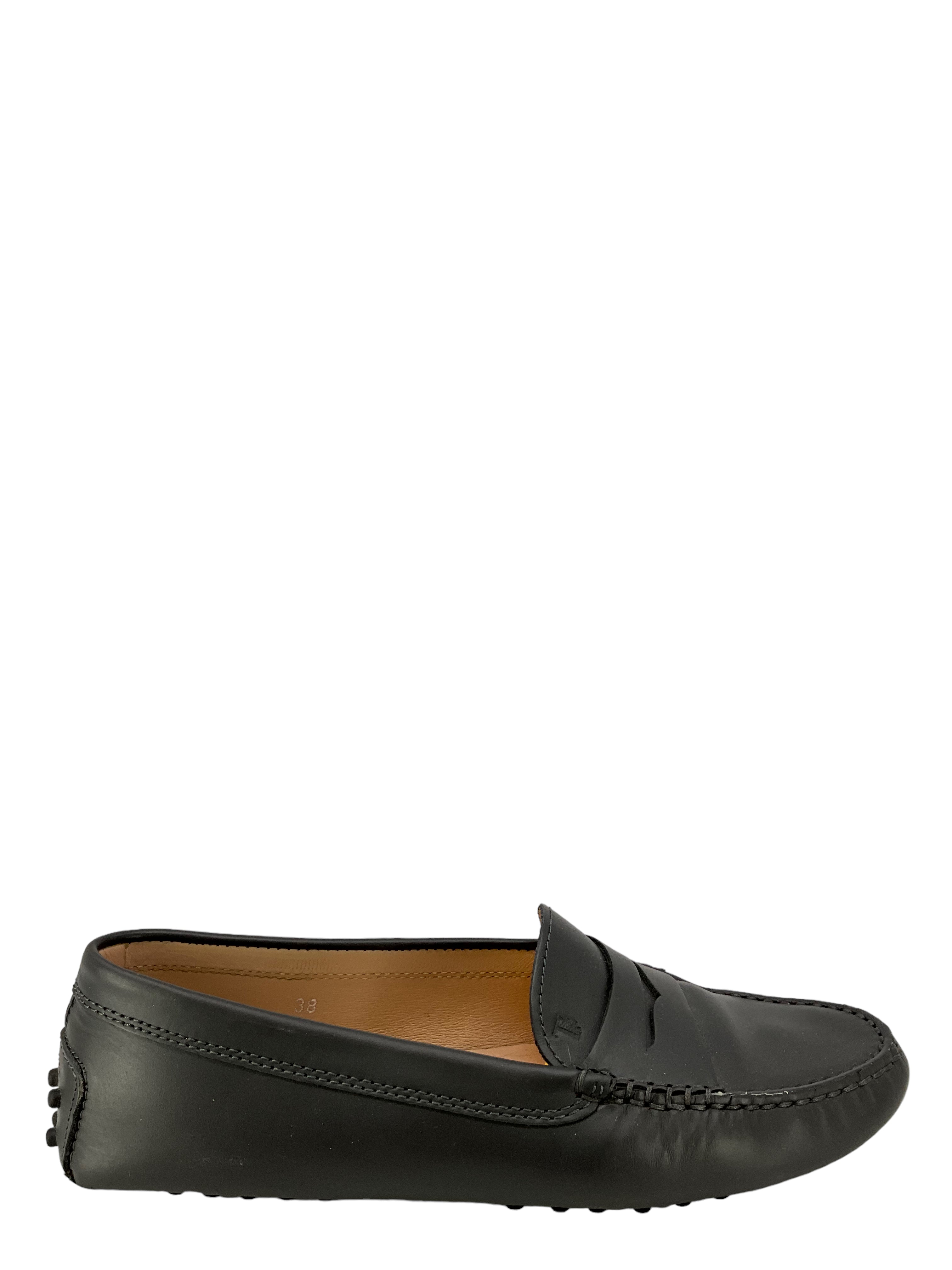 Tod's Gray Leather Driving Shoes for Men Size 8 - Comfortable Loafers for Casual Wear & Business Travel