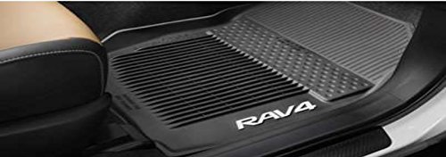 Toyota Genuine PT908-42166-20 All-Weather Floor Mats - Heavy Duty Black Rubber Car Mats for Toyota Vehicles - Perfect for Trucks, SUVs & Sedans in Rain, Snow & Muddy Conditions