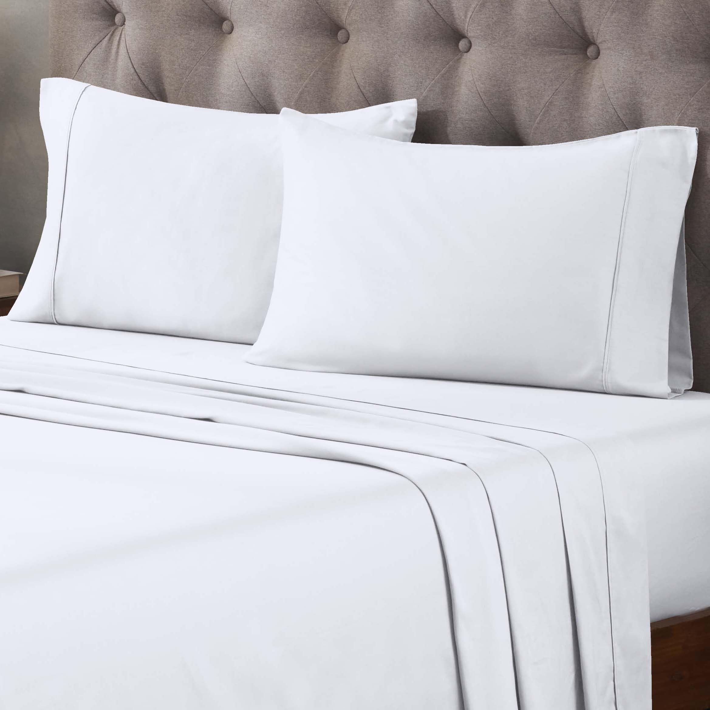 Luxury 400 Thread Count 100% Egyptian Cotton Sheets Set - Super Soft Sateen Weave, Hotel Quality Bedding with 18