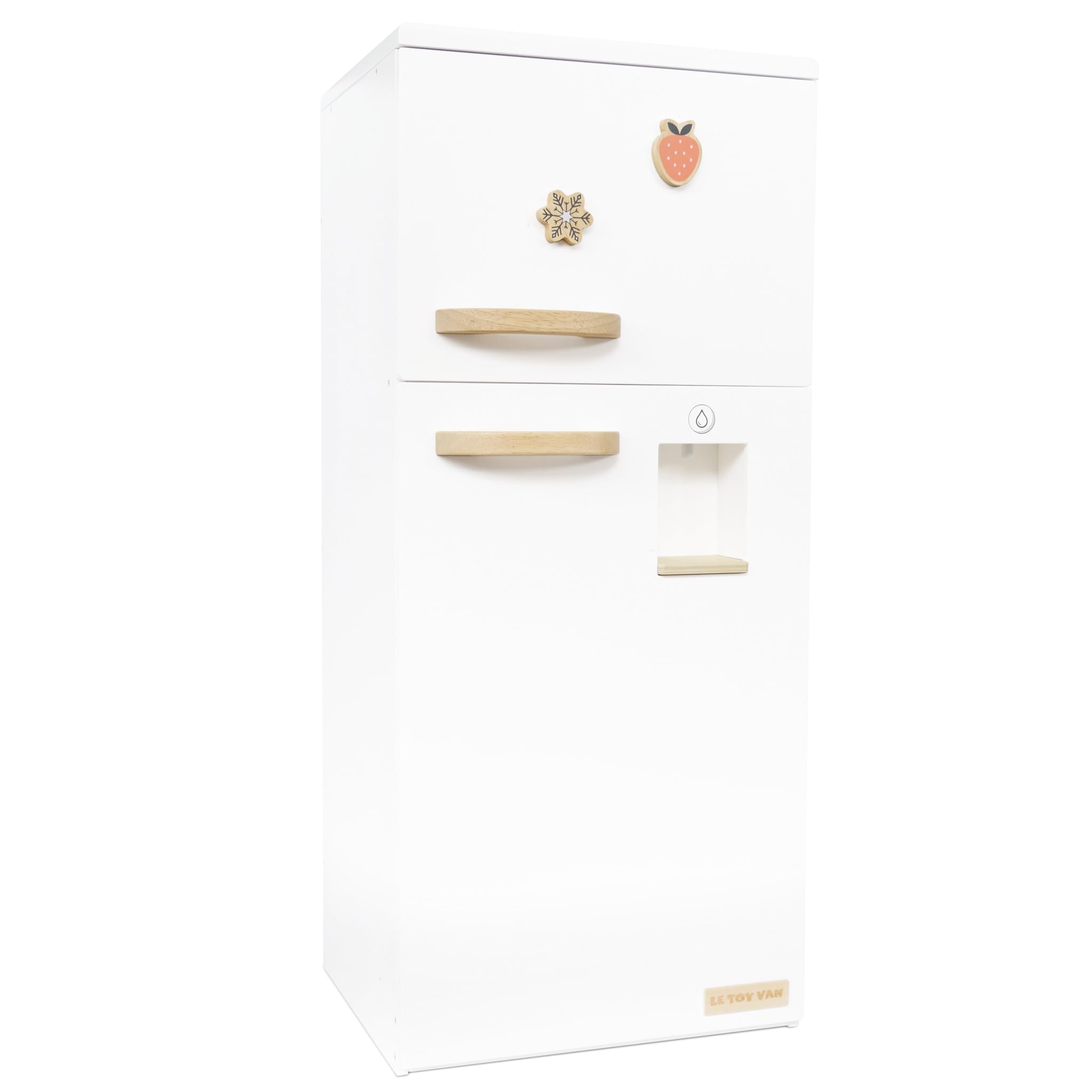 Le Toy Van Wooden Pretend Play Fridge Freezer Set - Grand Free Standing Refrigerator & Freezer with Accessories - Montessori Learning Toy for Kids Ages 3+ - Perfect for Imaginative Play, Kitchen Role Play & Early Childhood Development
