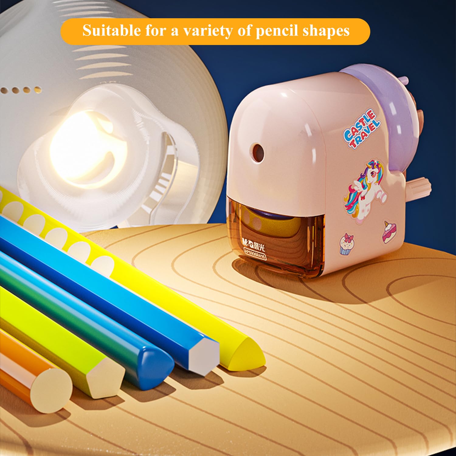 M&G Pencil Sharpener for Colored & Sketch Pencils - Kids, Artists, School & Home Use (Pink)