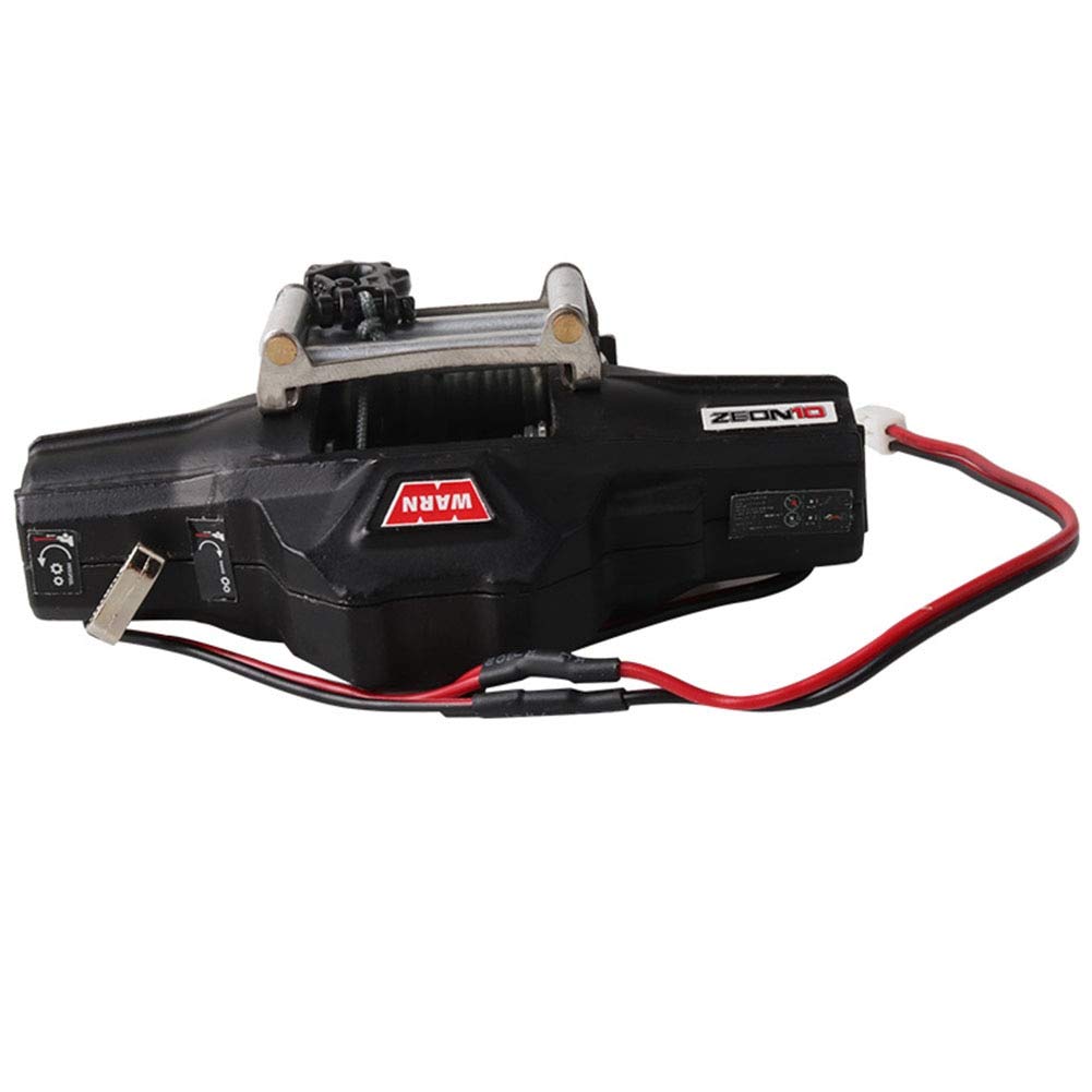 1/8 Scale RC Crawler Black Electric Dual Motor Simulated Winch - Durable Mini Metal Spare Parts & Accessories for Off-Road Adventure & Crawling