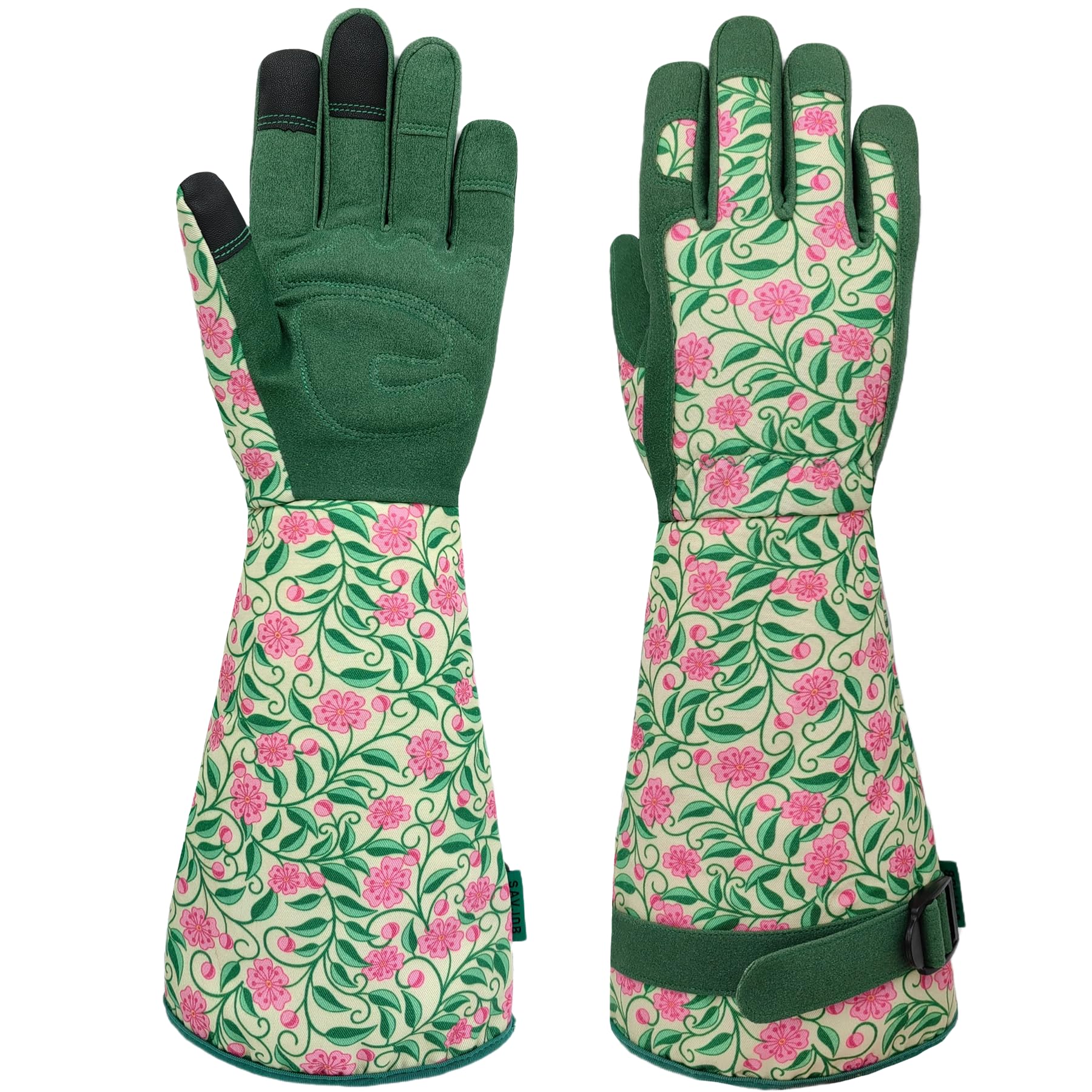 Durable Touchscreen Gardening Gloves for Women & Men - Long Cuff Work Gloves for Rose Pruning, Planting & Outdoor Activities - Perfect Garden Gifts
