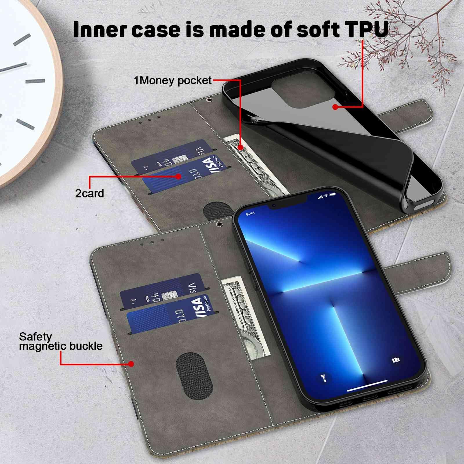 Premium 3D PU Leather Wallet Flip Case for Samsung Galaxy A15 - Shockproof Magnetic Protective Cover with Card Slots & Kickstand (Naughty Cat Design) - Perfect for Work, Travel, and Everyday Use