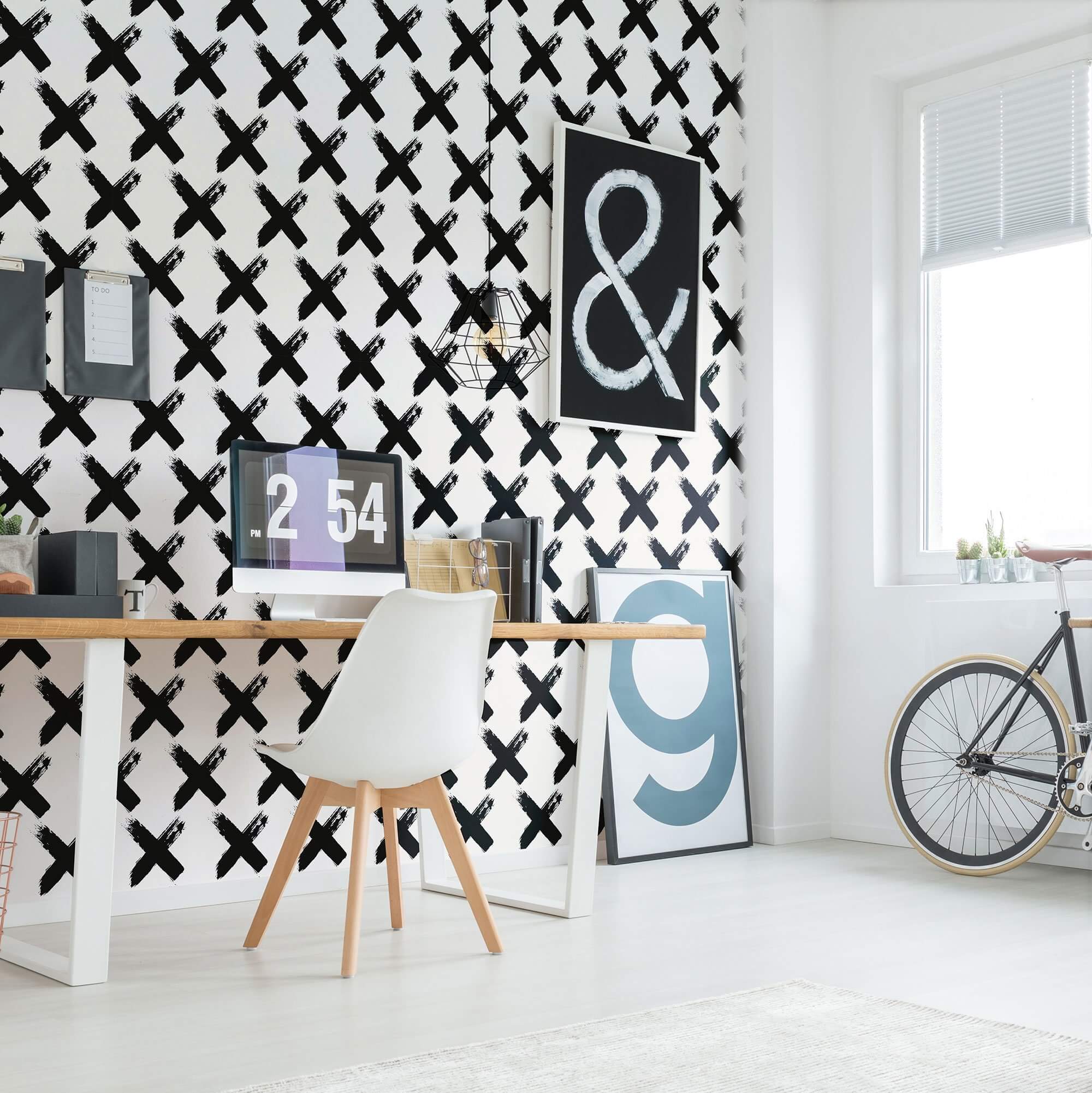 White Cross Teens Peel and Stick Removable Wallpaper - Self-Adhesive Decorative Wall Covering for Bedroom, Dorm, Nursery - Easy to Apply & Remove Without Damage