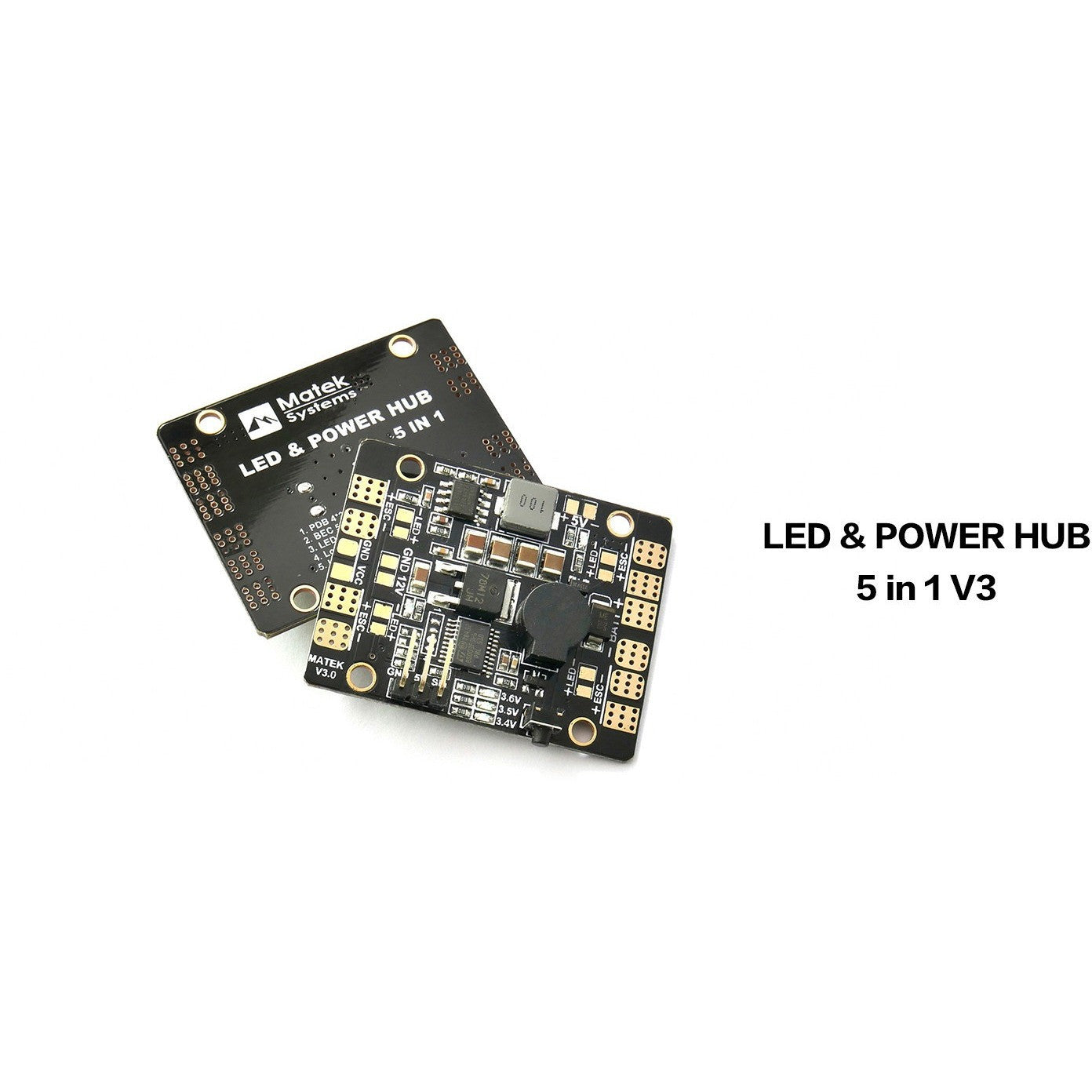 Matek Power Hub with BEC 5V & 12V Output - Dual Voltage Power Distribution Board for FPV Drones and RC Models - Perfect for Drone Racing and DIY Electronics Projects