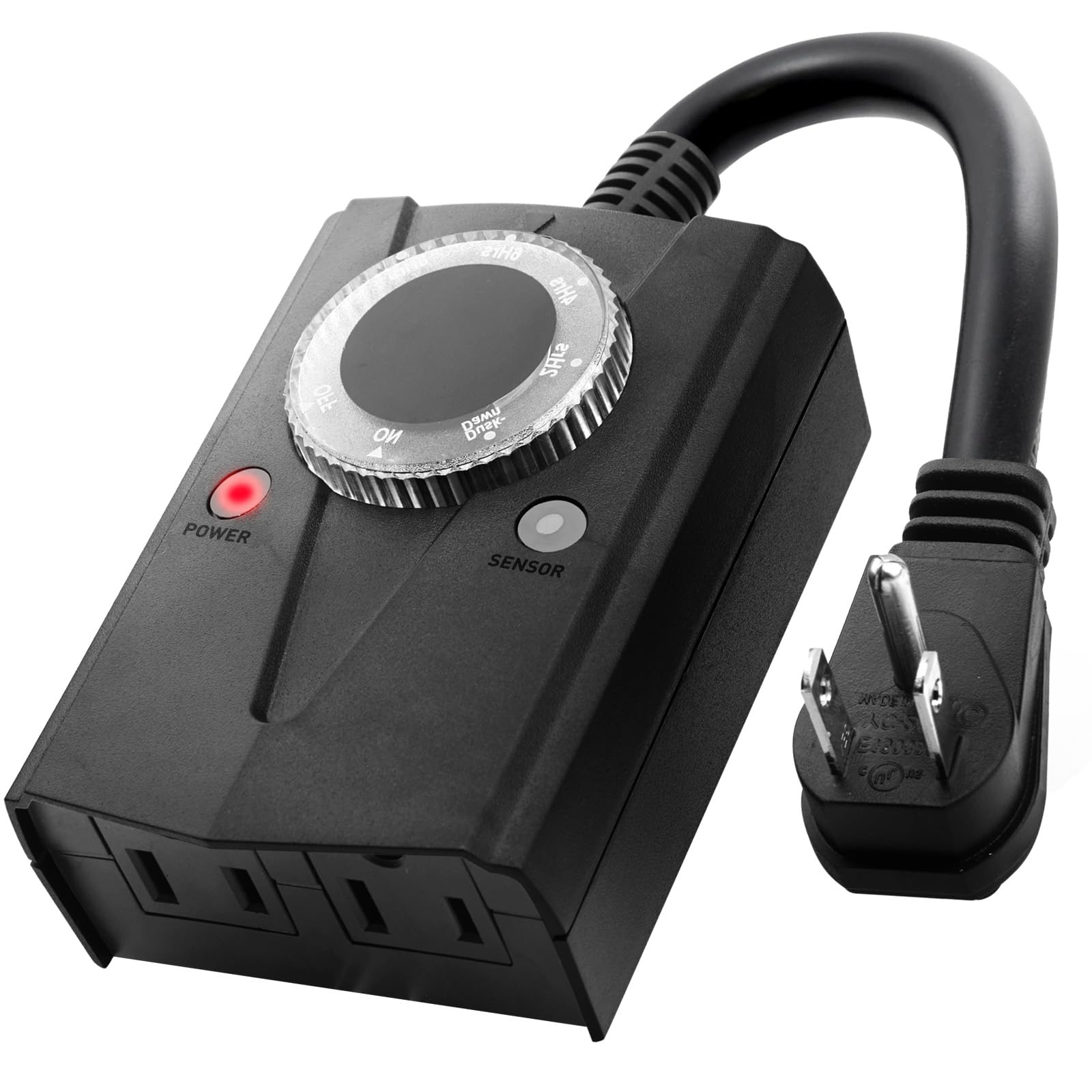 Brightown Outdoor Light Timer - Waterproof Sensor Switch for Christmas Lights & Decor