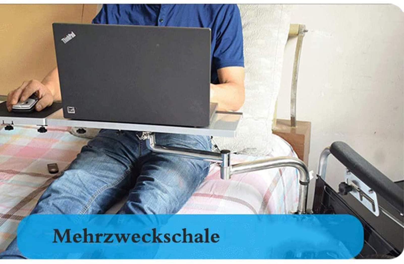 Portable Universal Wheelchair Lap Tray with Cup Holder - Adjustable Eating & Reading Desk for Elderly & Patients - Wheelchair Accessories for Dining, Working, Watching TV & Relaxing at Home or Hospital