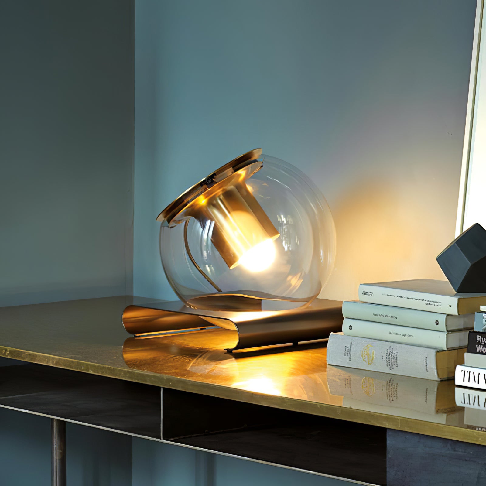 Anvia Modern Glass Table Lamp - Elegant Bedside & Living Room Lighting for Home & Office Decor