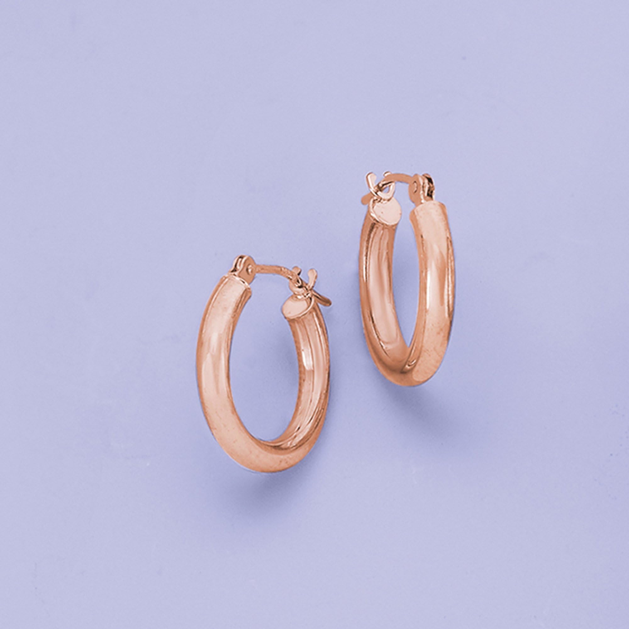 Ross-Simons 2.5mm 14kt Rose Gold Hoop Earrings for Women - Classic Dainty Everyday Jewelry Gift for Her | Perfect for Work, Date Night & Special Occasions