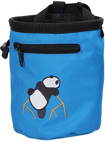 AMC Rock Climbing Chalk Bag with Panda Embroidery & Zipper Pocket - Perfect for Bouldering, Gym Training & Outdoor Climbing Adventures