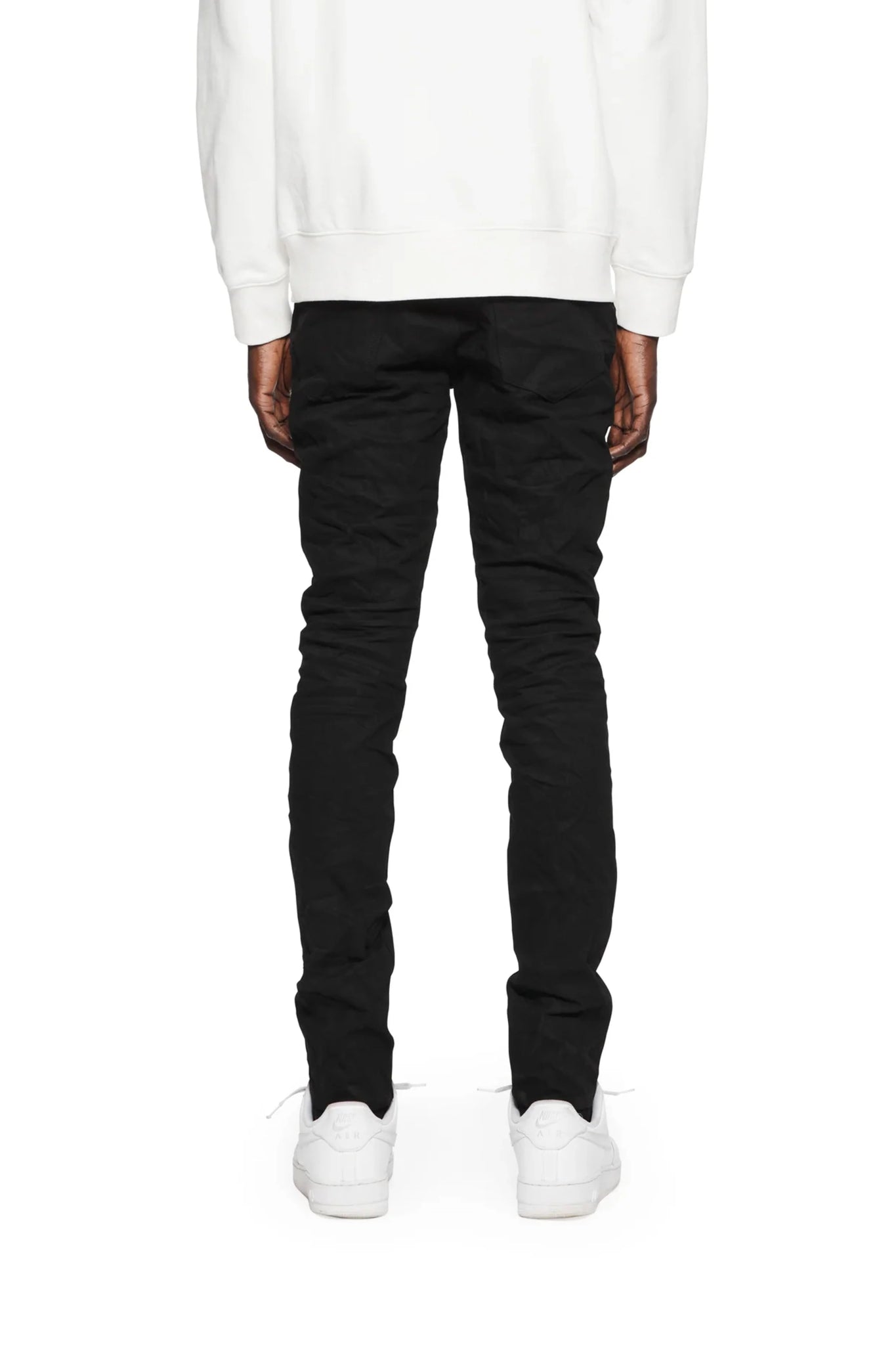 Purple Brand P001 BLKR Black Raw Denim Jeans for Men - Slim Fit Stretch Comfortable Jeans for Casual Wear & Night Out