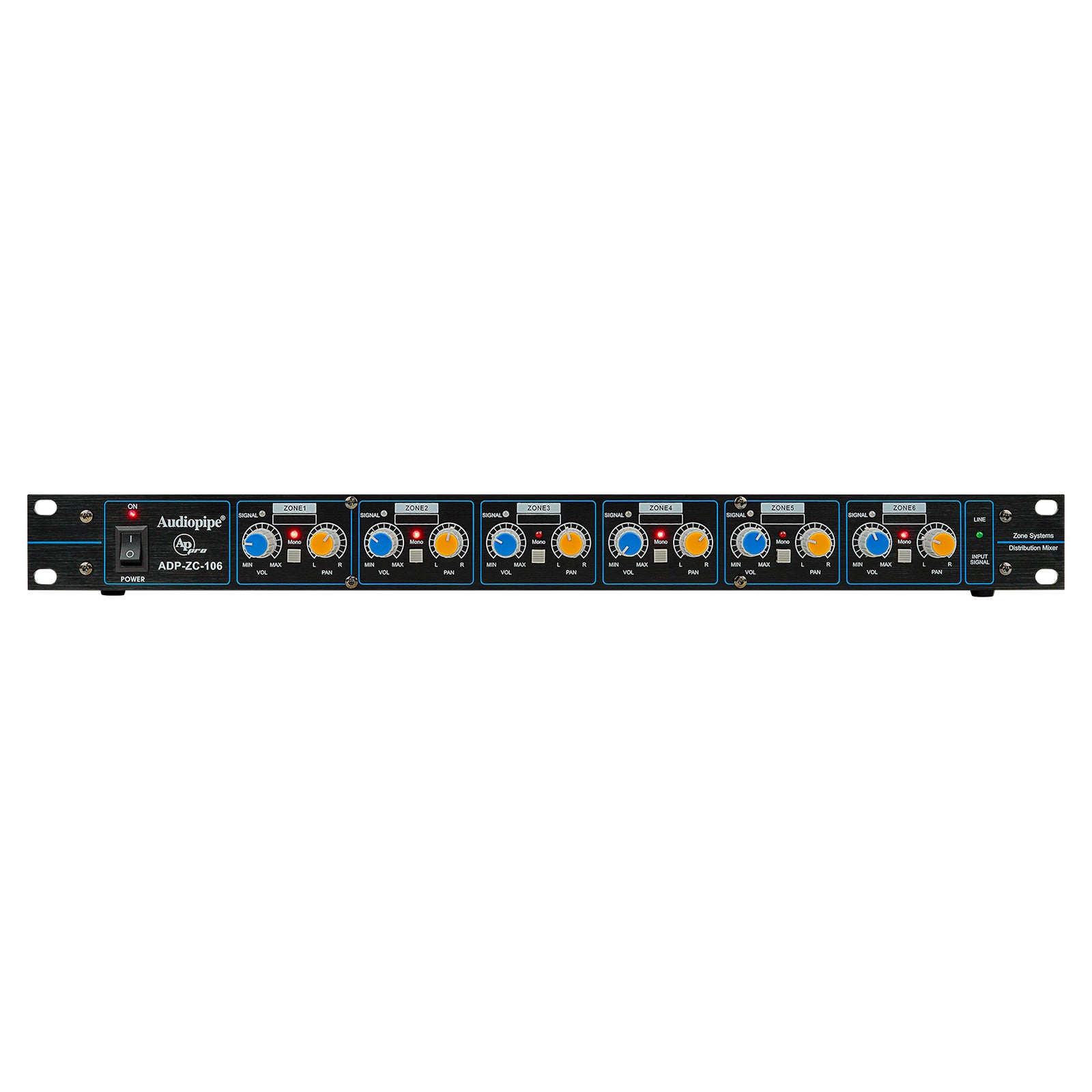 6 Zones Ultra Low Noise Audio Distributor (ADP ZC 106) - Professional Multi-Room Audio System for Home Theater, Office, and Commercial Spaces