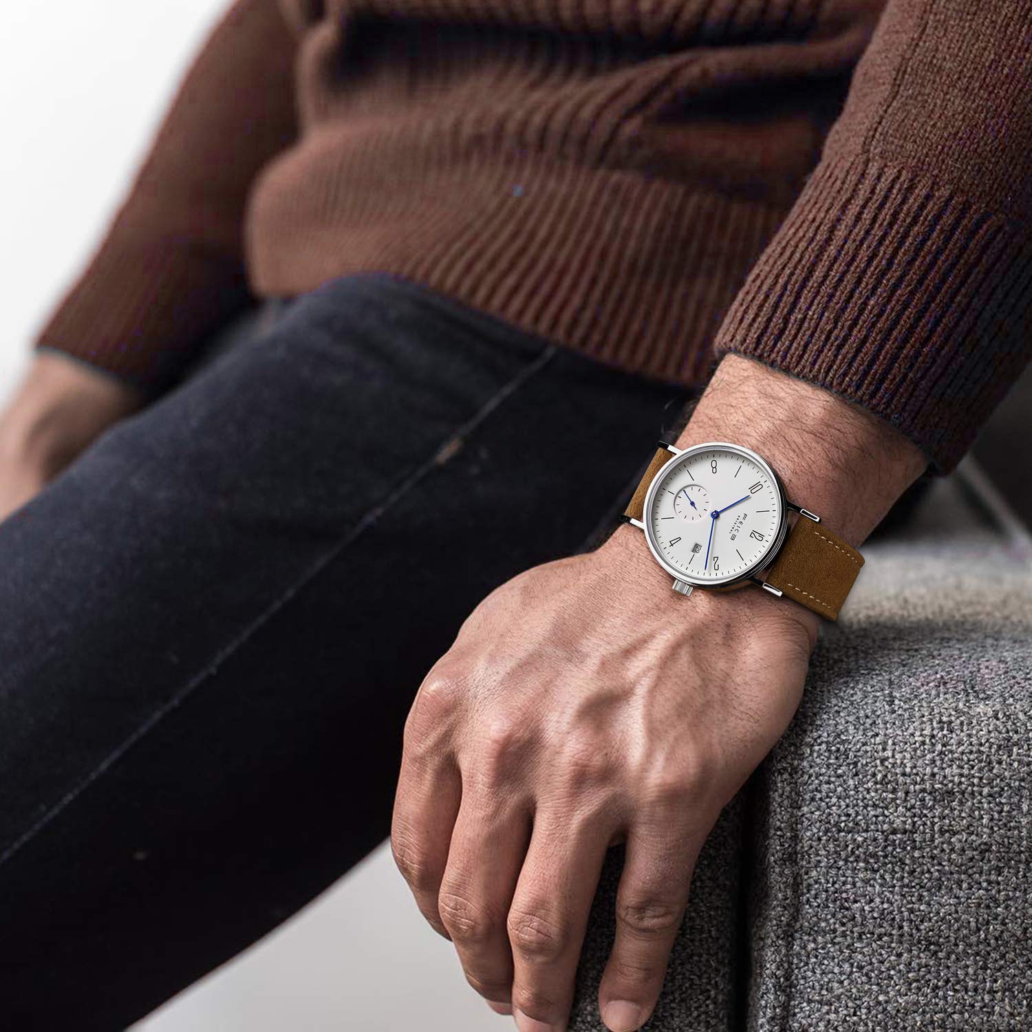 FEICE Automatic Watch for Men & Women - Bauhaus Design, Waterproof, Sapphire Crystal, Analog Mechanical Unisex Watch - Perfect for Business, Casual & Formal Occasions - FM201