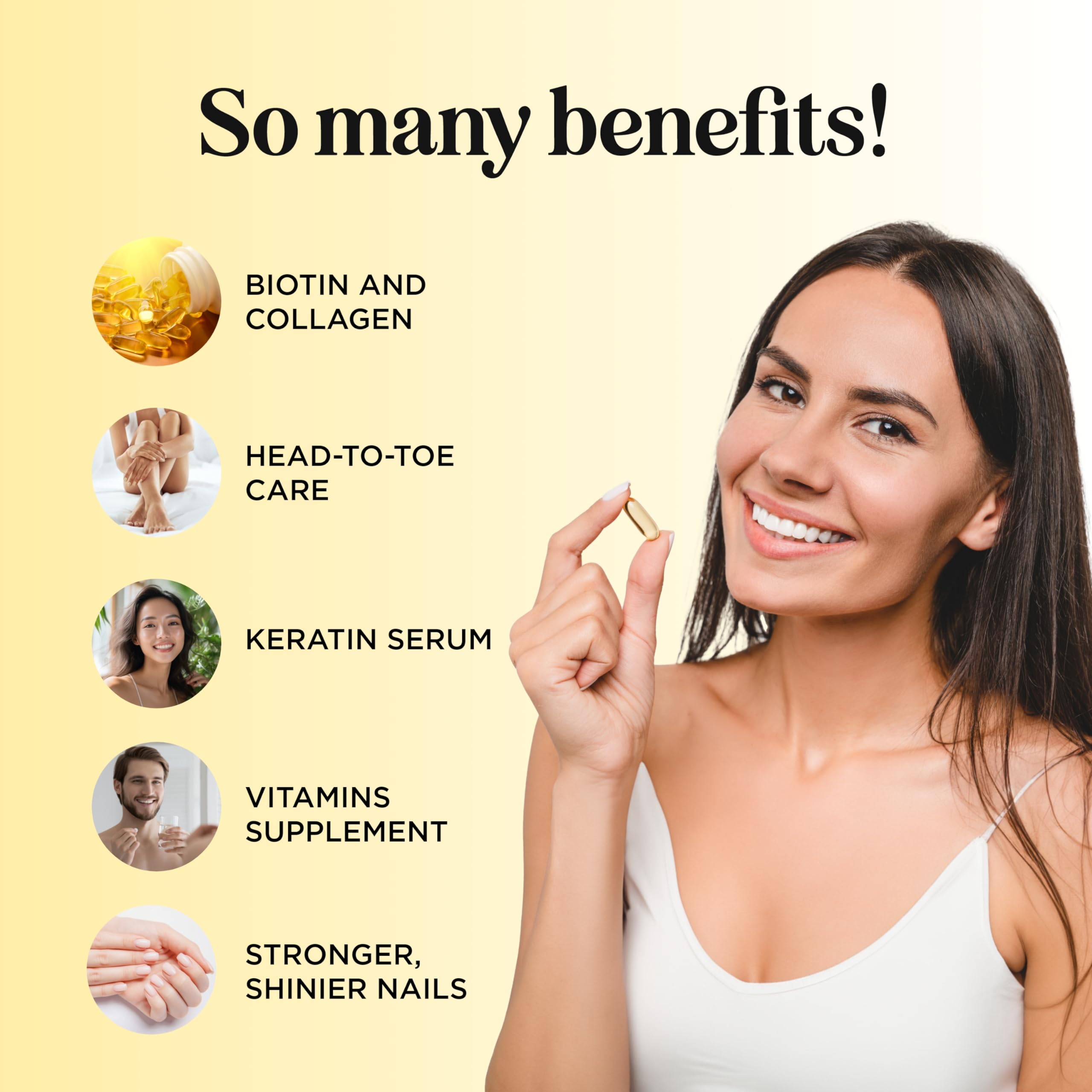 Biotin Hair Growth Supplement & Volumizing Shampoo Conditioner Set for Men & Women - Thinning Hair Treatment with Biotin Pills & Hair Care Bundle | Promotes Healthy Hair Growth for Daily Use & Hair Loss Prevention