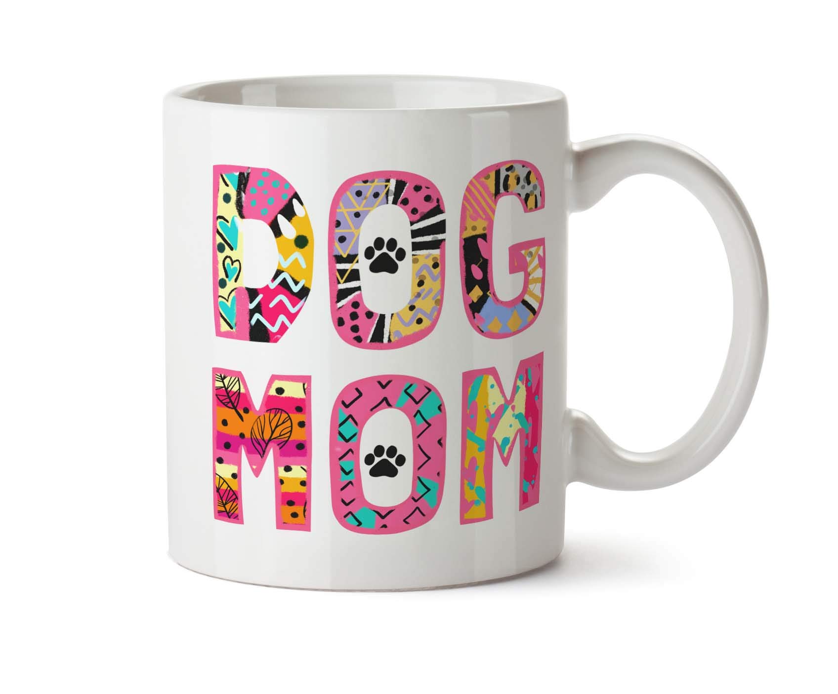 Dog Mom Gift Mug 11oz - Artistic Coffee Tea Cup for Pet Lovers