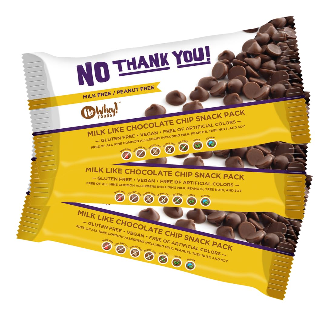 Vegan Gluten-Free Chocolate Chip Snack Packs (3-Pack) - Allergy Friendly for Travel & School