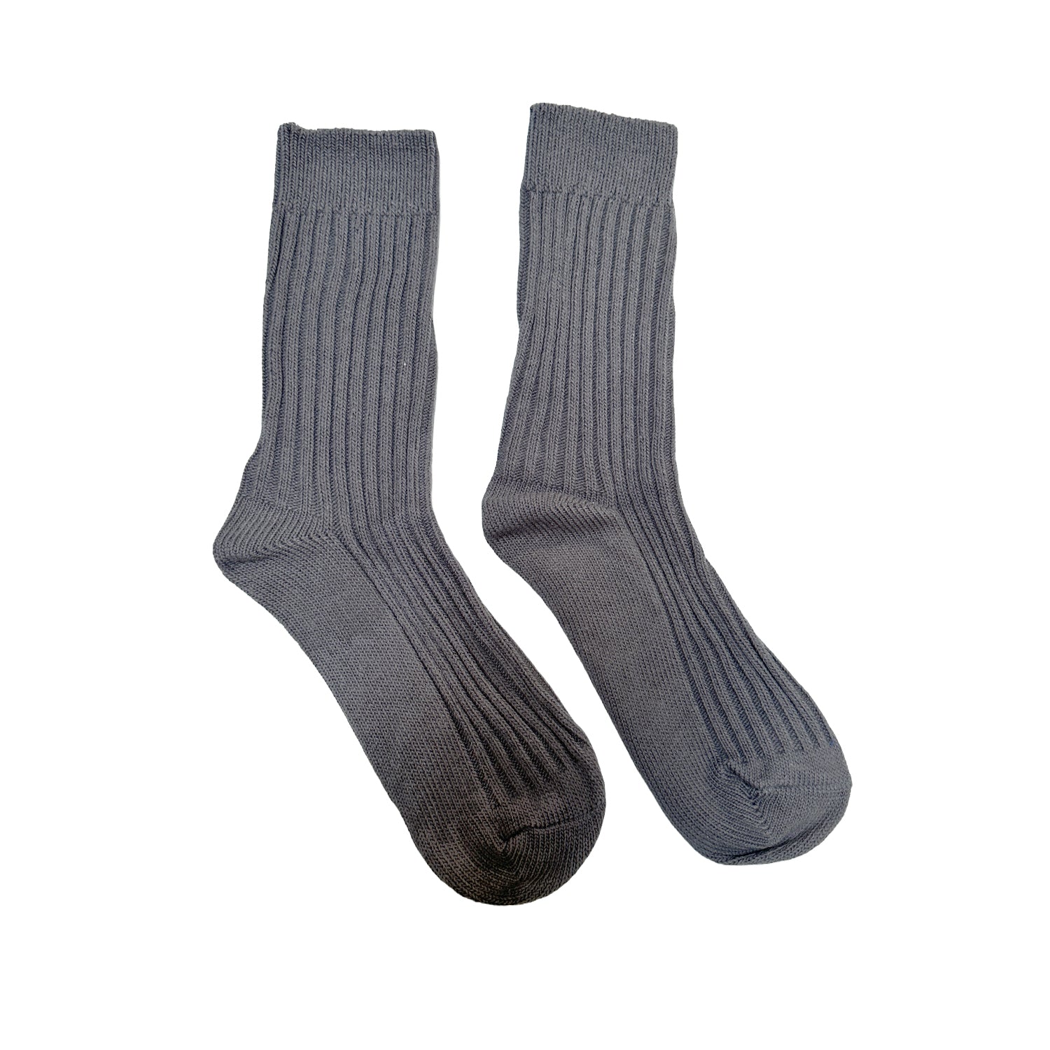 FLOOF Women's Ribbed Tube Socks - Soft & Stretchy Grey Crew Socks for Casual Wear, Workout & Daily Comfort