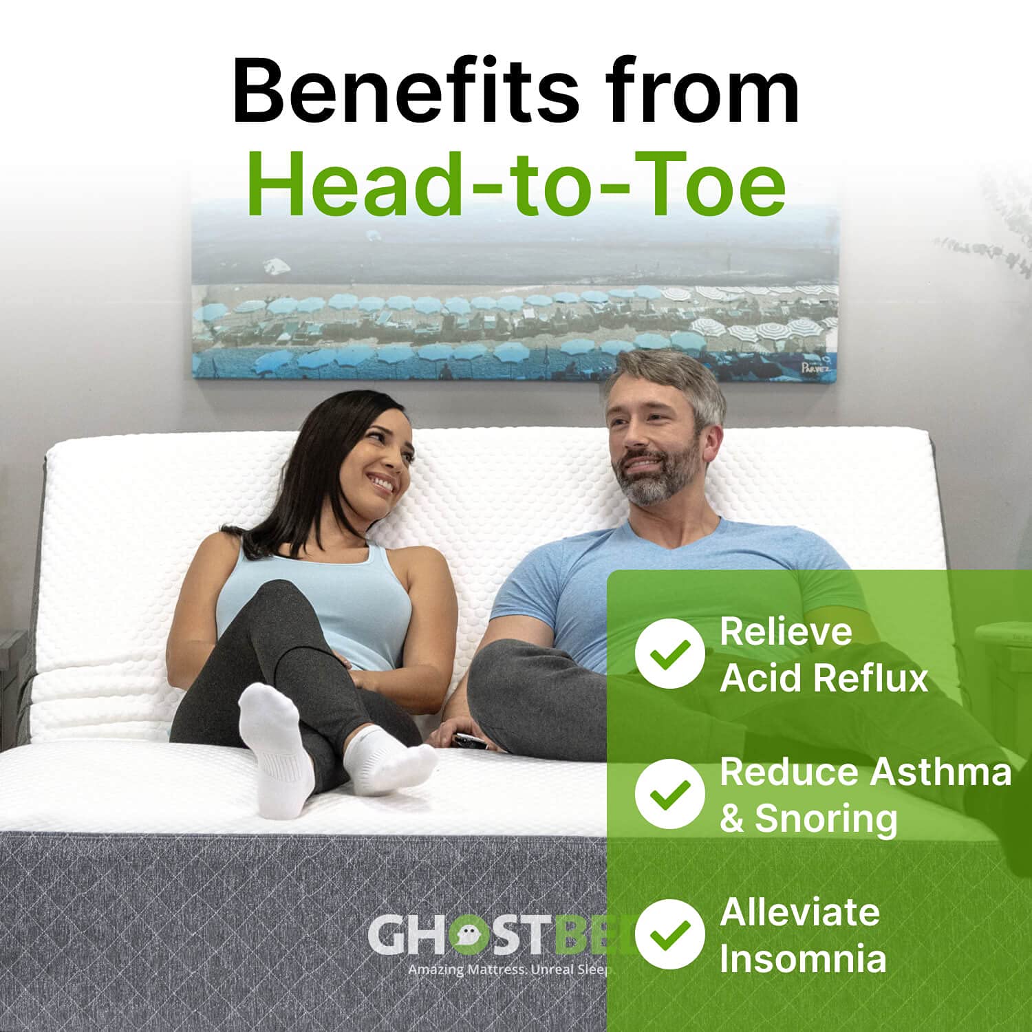 GhostBed Adjustable Base Split King 11