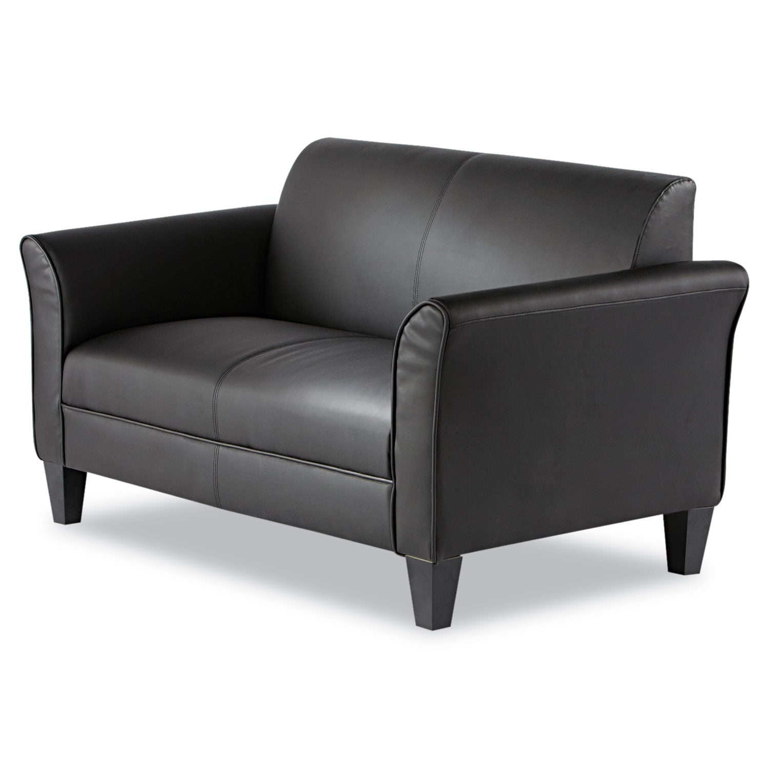 Alera Reception Lounge Loveseat Sofa - 2 Cushion Small Couch for Office Waiting Area, 55.5