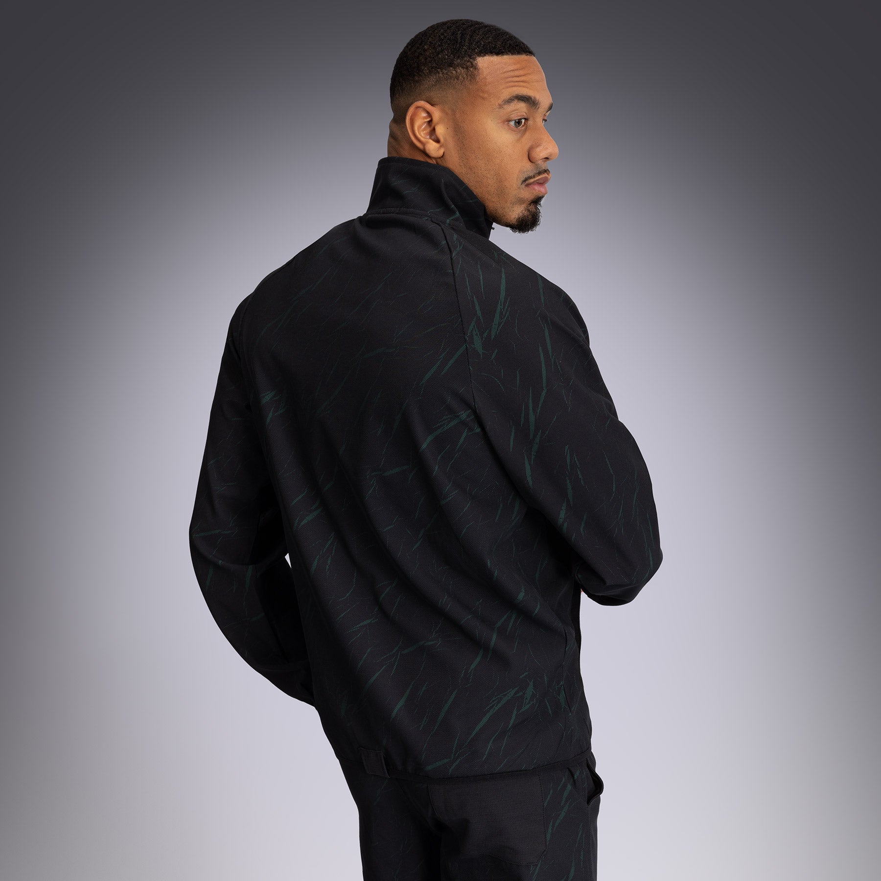 Venum Trooper Men's Half Zip Jacket - Black & Forest Green MMA Training Jacket for Combat Sports & Streetwear | Lightweight Performance Hoodie for Fighters, Gym & Outdoor Activities