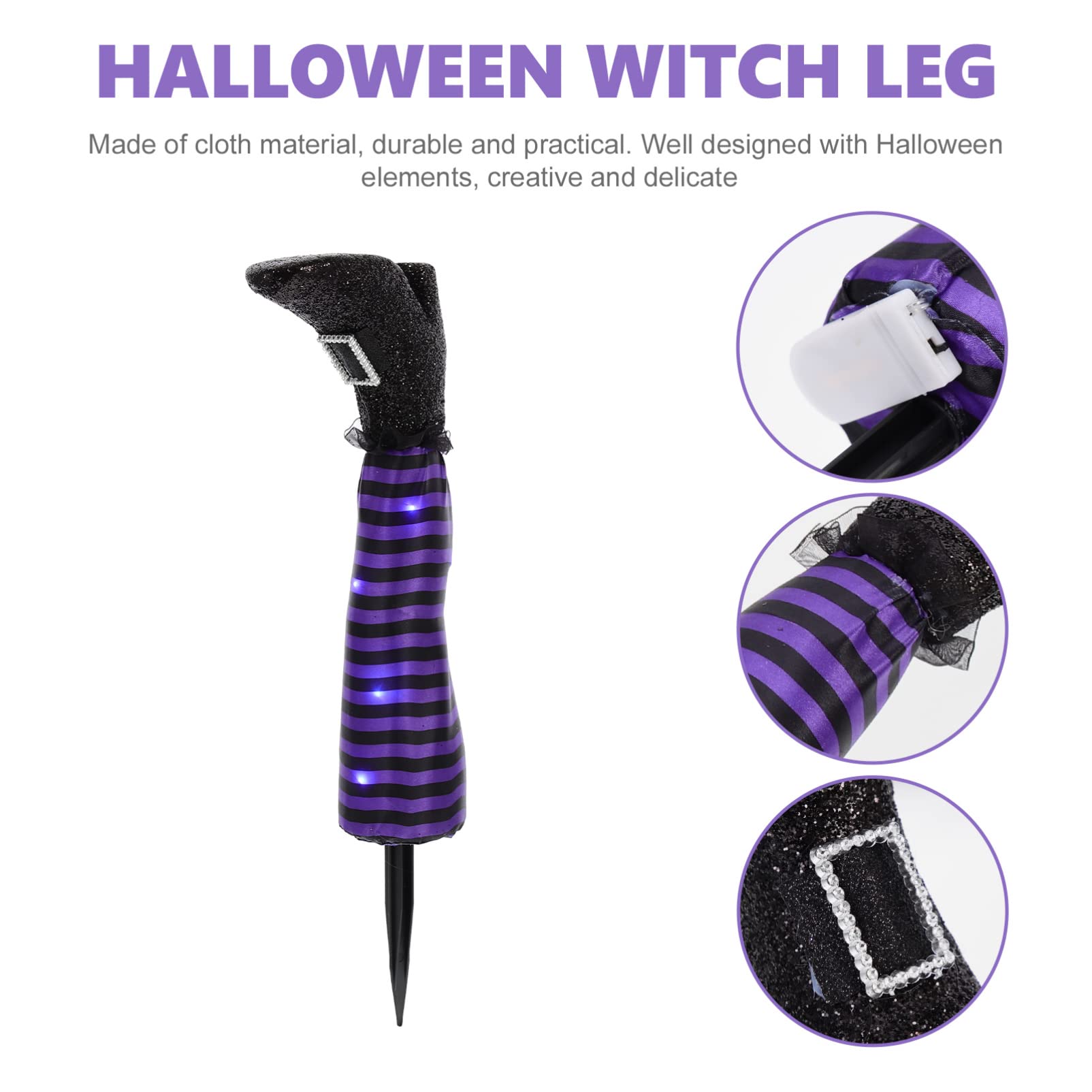 PRETYZOOM Halloween Witch Leg Stakes - Spooky Upside Down Wicked Witch Leg Yard Decorations for Outdoor Halloween Party, Haunted House & Front Lawn Decor