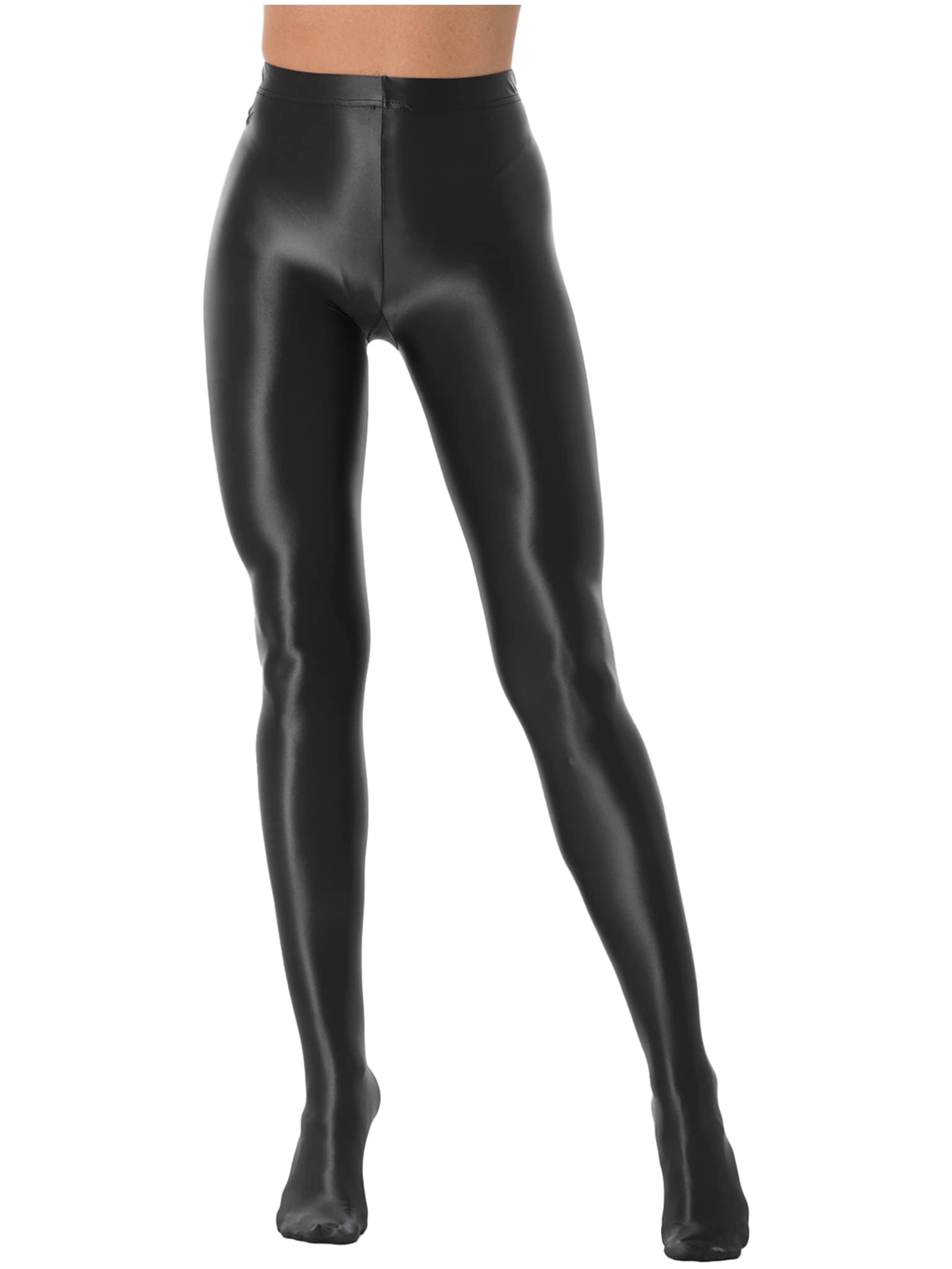 Shiny Oil Glossy Pantyhose for Women - Long Pants Stockings, Workout Running Gym Tight Leggings - Perfect for Yoga, Fitness & Everyday Wear