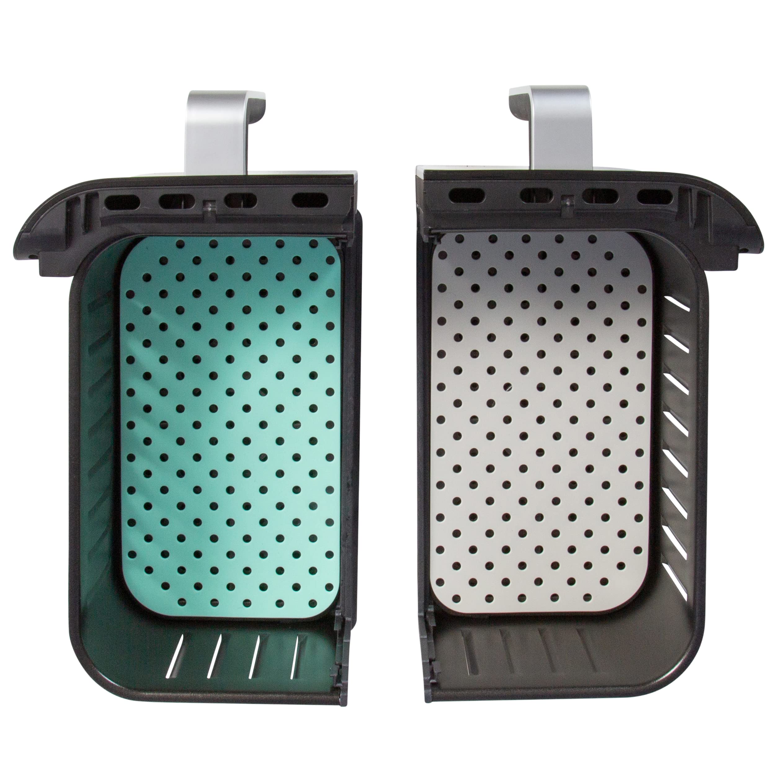 **Cee & Dee Reusable Silicone Air Fryer Liners - 10.2x5.7in Rectangle Non-Stick Baking Mats for Power XL Dual Basket 10 qt & Other Air Fryers (4-Pack) - Perfect for Healthy Cooking, Easy Cleanup & Crispy Results**