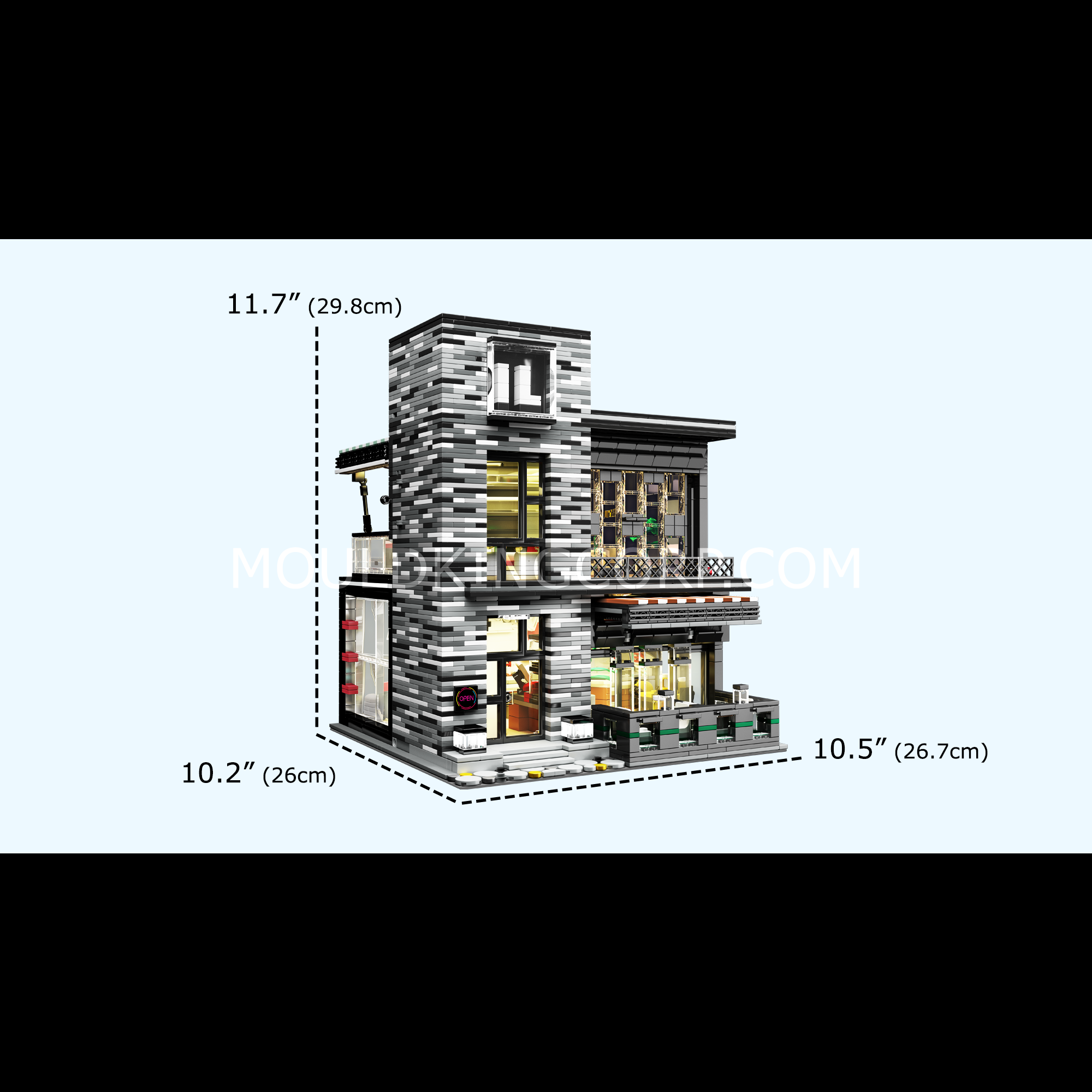 Mould King 16042 Modern BAR Street Building Set - 3,992 PCS Blocks for Adults, Collectors & Architecture Enthusiasts | Perfect for Home Decoration, Gift Giving & Creative Display