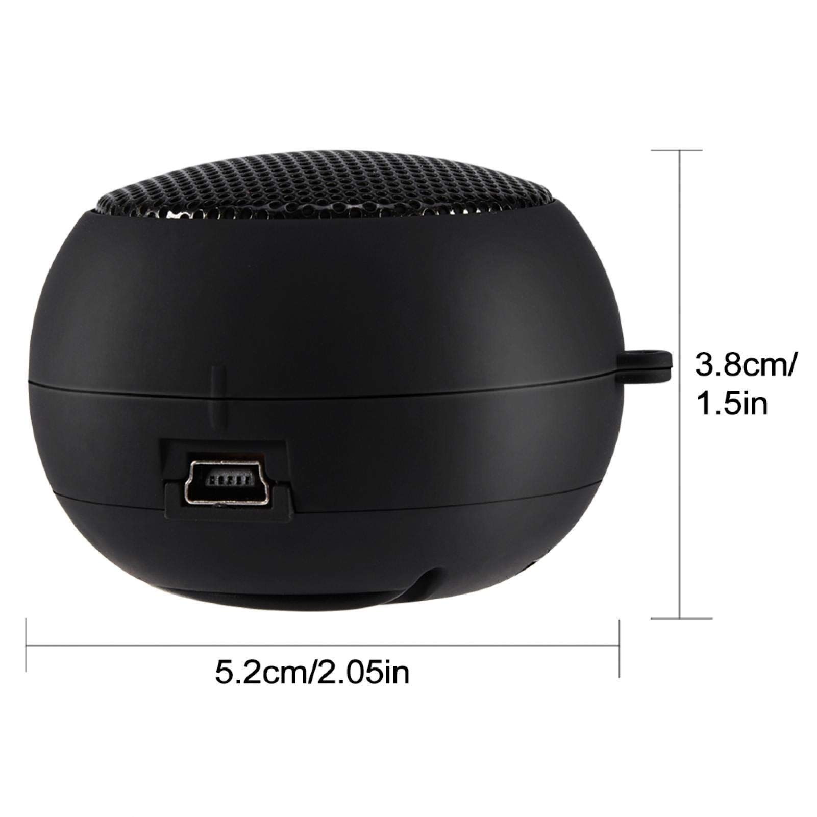Portable Mini Bluetooth Speaker with 3.5mm AUX & USB - Wireless Rechargeable Speaker for iPhone, Android, MP3, MP4, Laptop, PC - Perfect for Travel, Camping, Beach & Outdoor Activities (Black)
