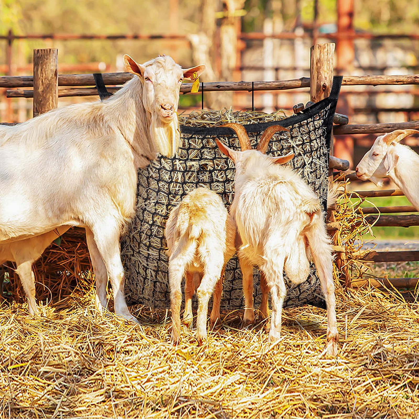2 PCS Large Slow Feed Hay Net for Horses - 31.5