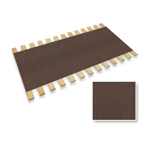 Full Size Custom Bed Slats with Brown Burlap Fabric - Heavy Duty Support for Box Spring & Mattress - Perfect for Bed Frame Reinforcement and Improved Sleep Comfort