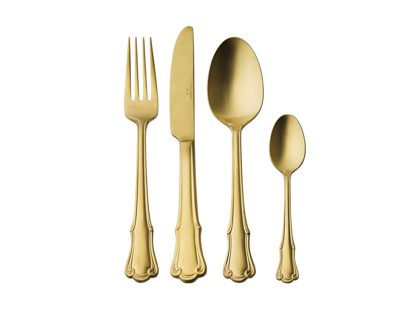 Casa Domani Castello 16-Piece Stainless Steel Cutlery Set with Champagne Gift Box - Elegant Flatware for Dinner Parties, Weddings & Special Occasions