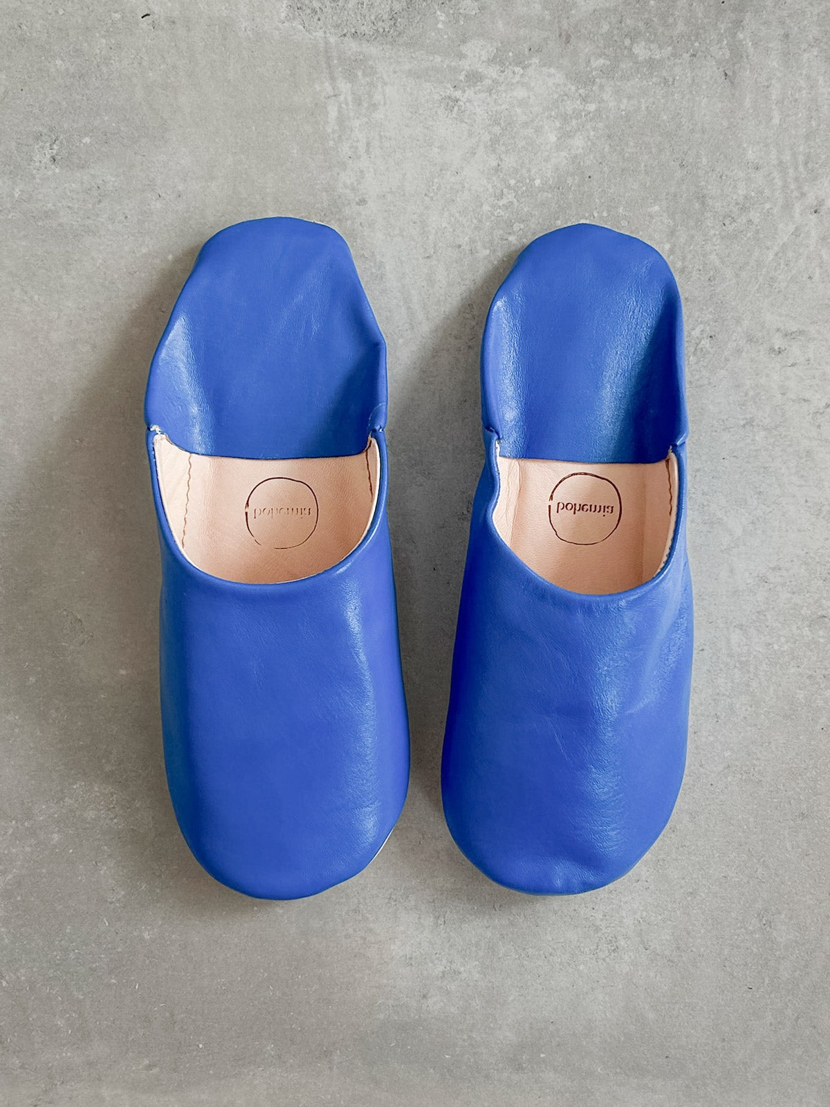 Authentic Moroccan Men's Babouche Slippers - Handmade Leather Comfort Shoes in Majorelle Blue | Perfect for Home, Lounge & Cultural Fashion