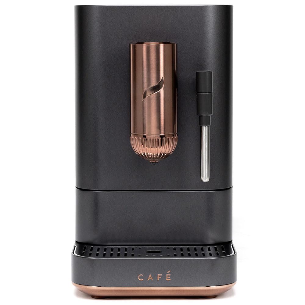 Café Affetto Automatic Espresso Machine with Milk Frother & Built-in Adjustable Coffee Grinder - 1.2L Matte Black (C7CEBBS3RD3) | One-Touch 90-Second Brewing | Perfect for Home Baristas & Office Coffee Stations