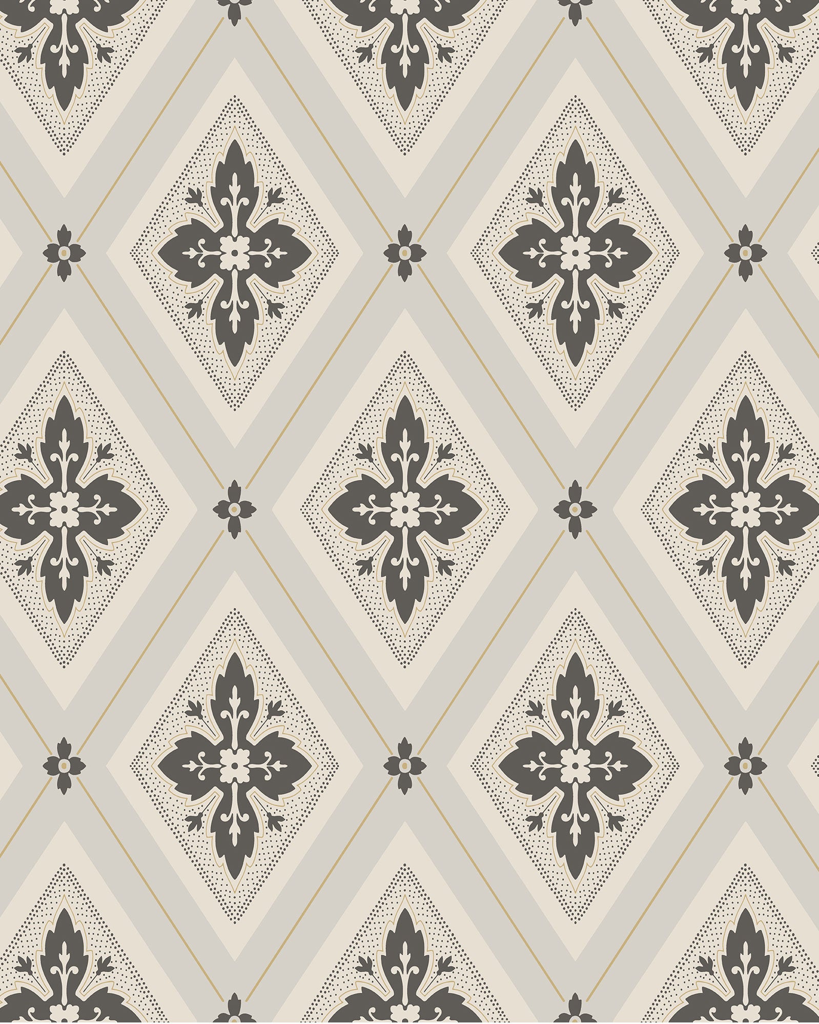 Duro Tapet Astrid Beige/Svart Wallpaper - Premium Self-Adhesive Peel and Stick Wallpaper for Home Decor, Living Room, Bedroom, Office