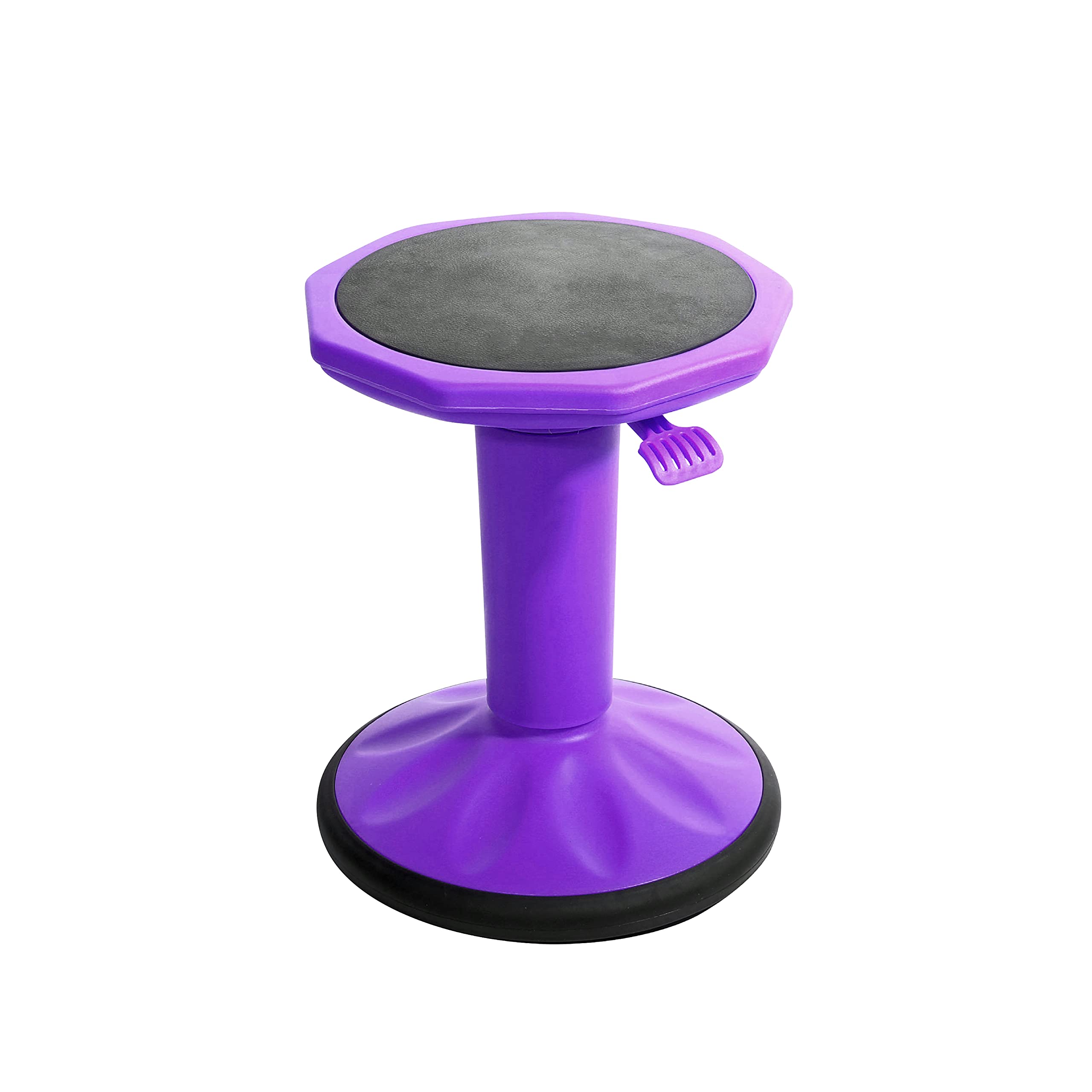 Pearington SitFree Height Adjustable Wobble Stool - Active Flexible Seating Chair for Kids & Adults - Ergonomic Office & School Chair - Purple - Perfect for Home Office, Classroom & ADHD Focus