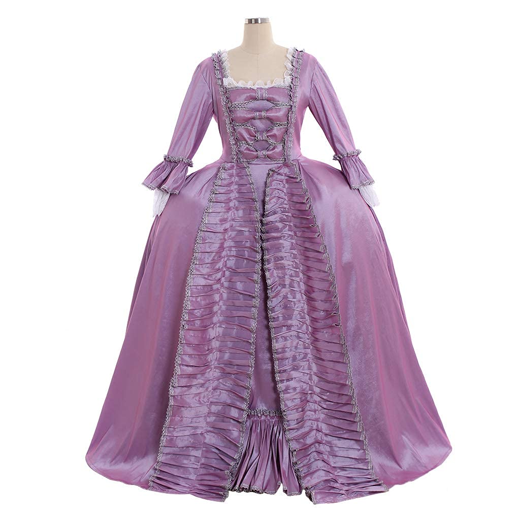 Queen Marie Antoinette Costume - Women's Rococo Ball Gown Victorian Gothic Dress for Cosplay DIY (Purple) | Perfect for Halloween, Renaissance Fairs & Themed Parties