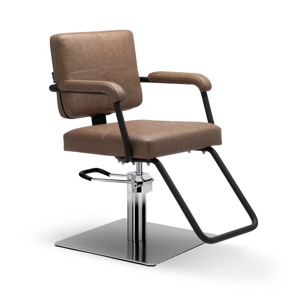 Lanvain ® Blake Styling Chair 63 - Professional Salon Hairdressing Chair with Adjustable Height & Footrest | Perfect for Salon, Barber Shop & Home Styling Station