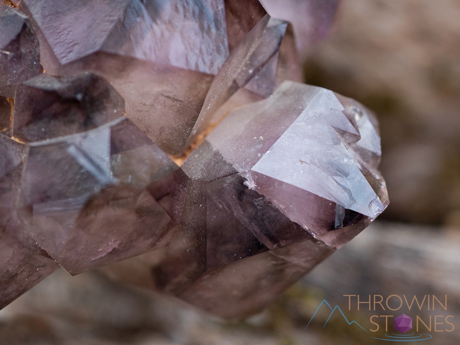 Natural Amethyst Smoky Quartz Raw Crystal Cluster - Healing Stone, February Birthstone, Unique Spiritual Gift for Women & Men, Home & Office Decor (39898) - Perfect for Meditation, Feng Shui & Energy Healing
