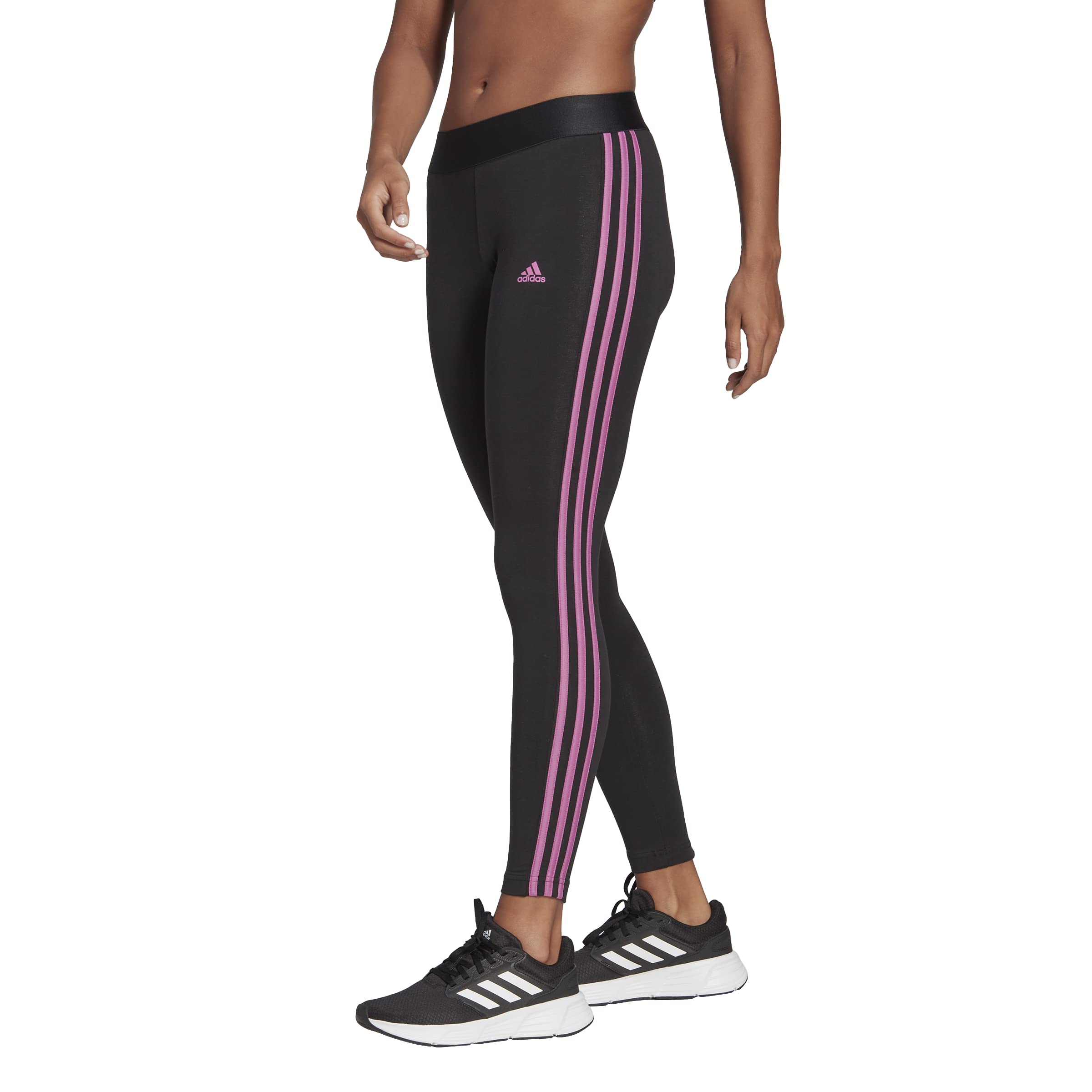 Adidas Women's LOUNGEWEAR Essentials 3-Stripes Leggings - Comfortable Yoga Pants for Workout, Running & Lounge Wear