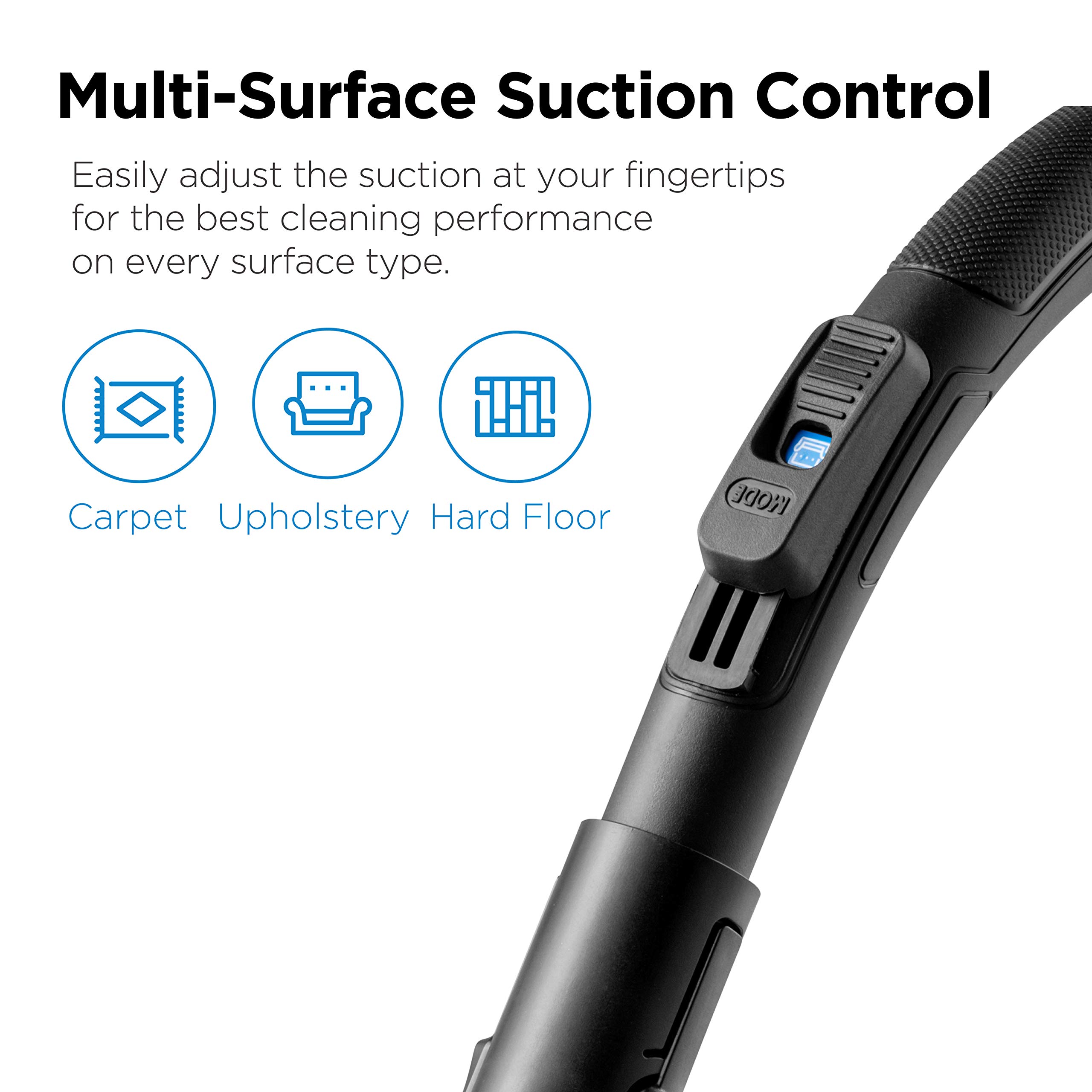 Eureka Whirlwind NEN110C 2.5L Bagless Canister Vacuum Cleaner - Lightweight, Large Capacity Dust Cup, Corded for Carpets & Hard Floors (Blue) - Perfect for Home Cleaning, Pet Hair Removal & Quick Pickups