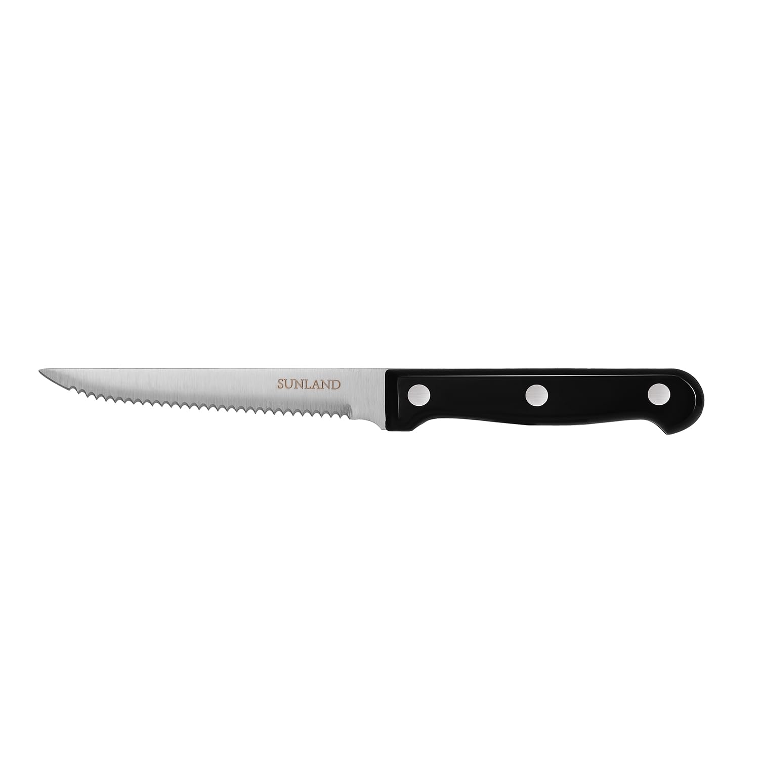 Premium SUNALND 8-Piece Steak Knife Set - Micro Serrated Edge, Full Tang, Triple Riveted Design for Perfect Steak Cutting | Ideal for Steak Dinners, BBQ Parties & Fine Dining Experience
