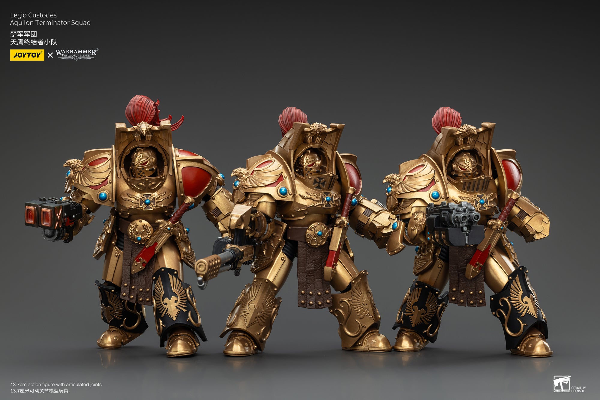 1/18 Scale JOYTOY Warhammer The Horus Heresy Action Figures - Legio Custodes Aquilon Terminator Squad & Custodian Venatari Squad | Collectible Miniatures for Tabletop Gaming and Display