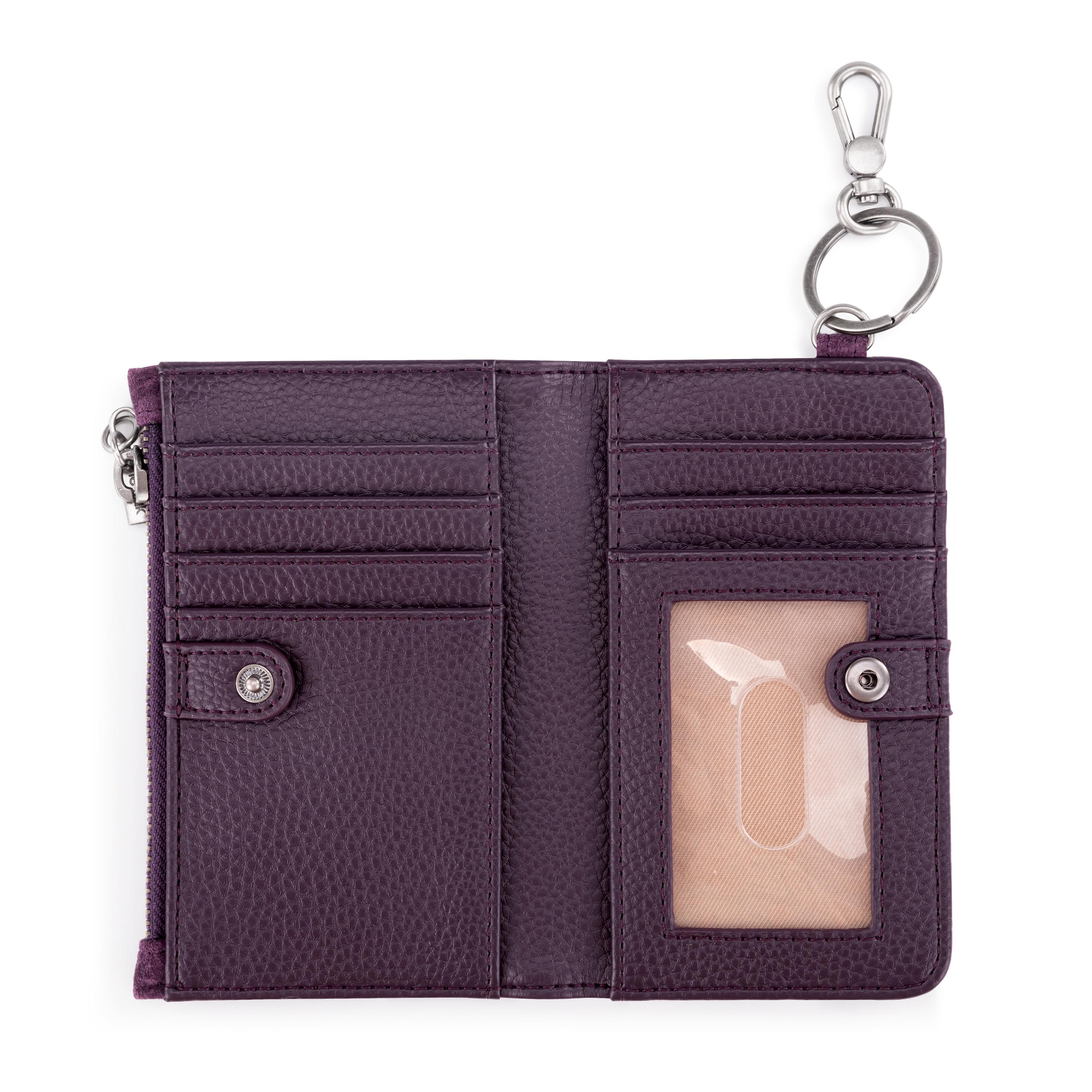 Premium Encino Essential Wallet - Genuine Leather & Aubergine Suede - Slim RFID Blocking Wallet for Men - Perfect for Travel, Business & Everyday Use