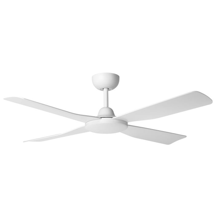 ALOHA 48 Inch DC Motor Ceiling Fan with Remote Control - White - Energy Efficient Quiet Operation for Bedroom, Living Room & Outdoor Patio