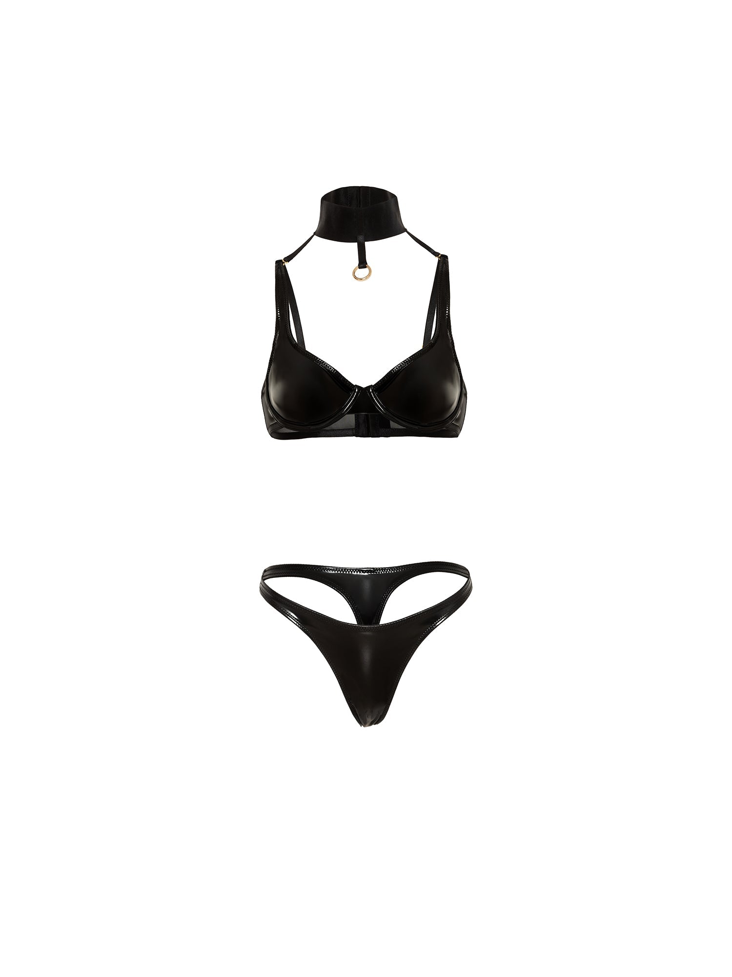 Sexy Fetish Lingerie Bra Set - Adjustable Straps & Push Up Design for Women, Perfect for Valentine's Day, Role Play & Boudoir Photography