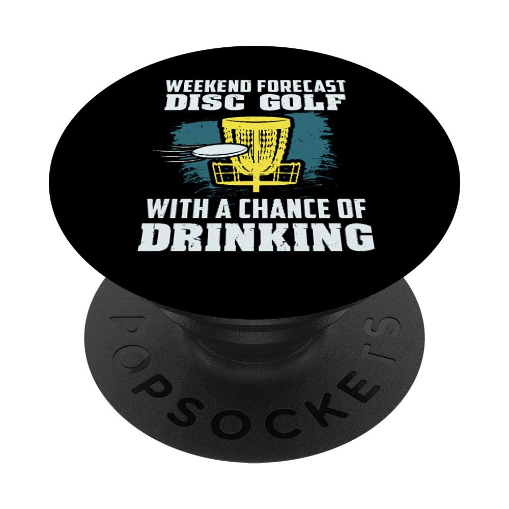 Funny Disc Golf PopSockets Swappable PopGrip with Weekend Forecast Design | Perfect for Disc Golf Enthusiasts & Outdoor Sports Fans