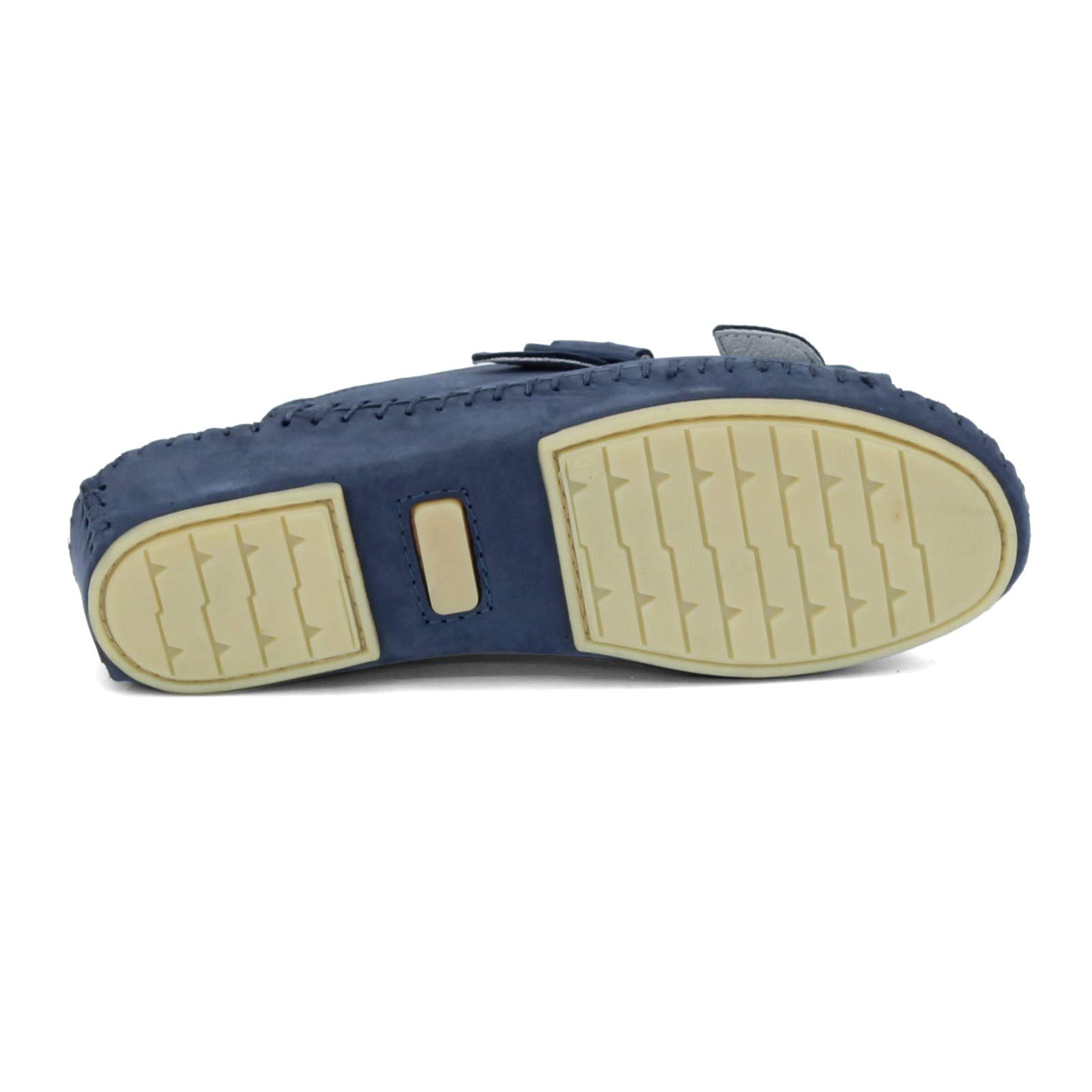 La Plume Women's Jen Sandal - Denim Nubuck Leather Comfortable Casual Shoes Size 40 M (US 9) for Summer Outings, Beach Walks and Everyday Wear