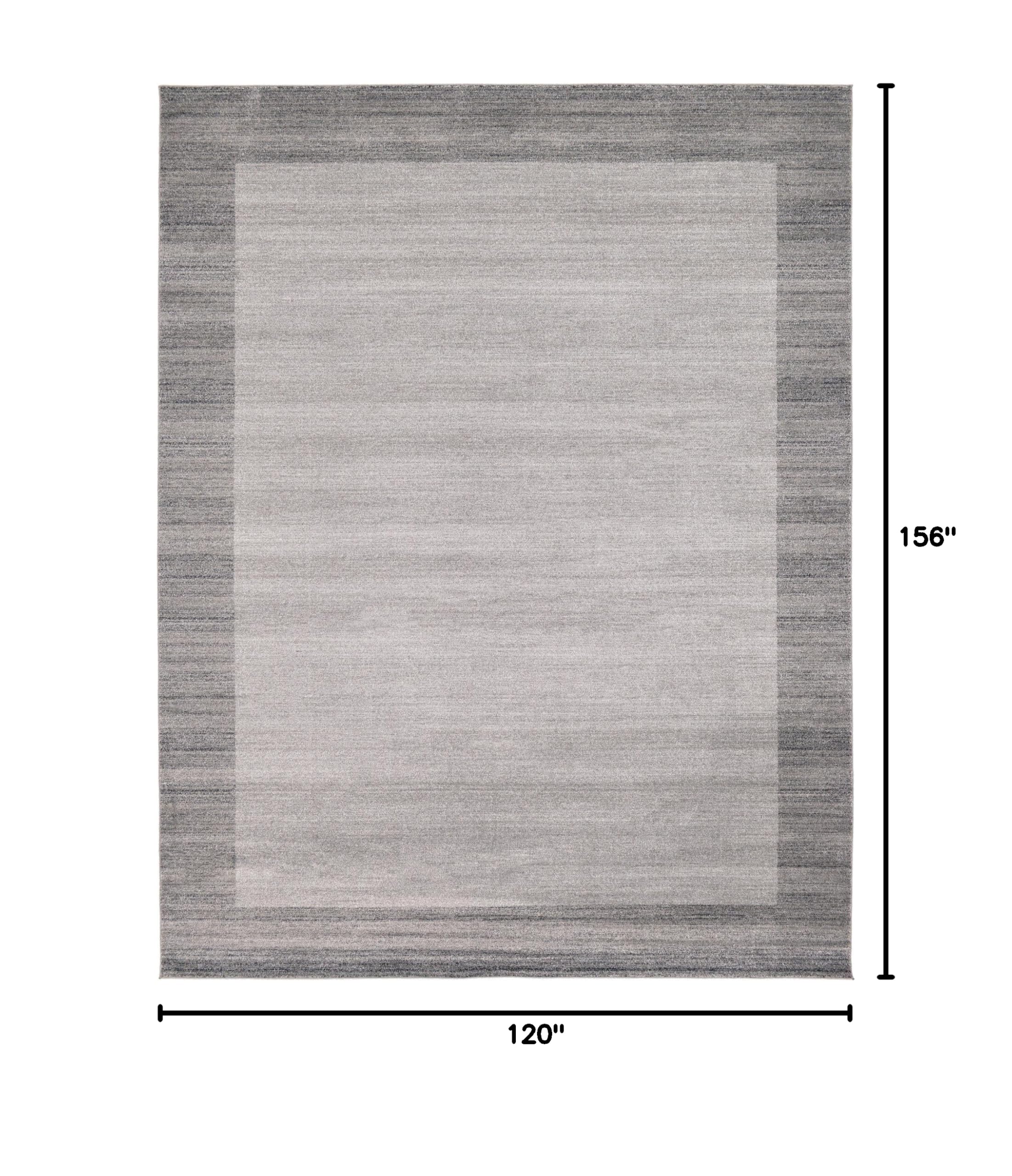 Angelica Collection 10' x 13' Light Gray Area Rug - Soft Medium Pile Living Room Carpet for Large Spaces, Dining Rooms & Open Floor Plans | Durable & Stylish Home Decor
